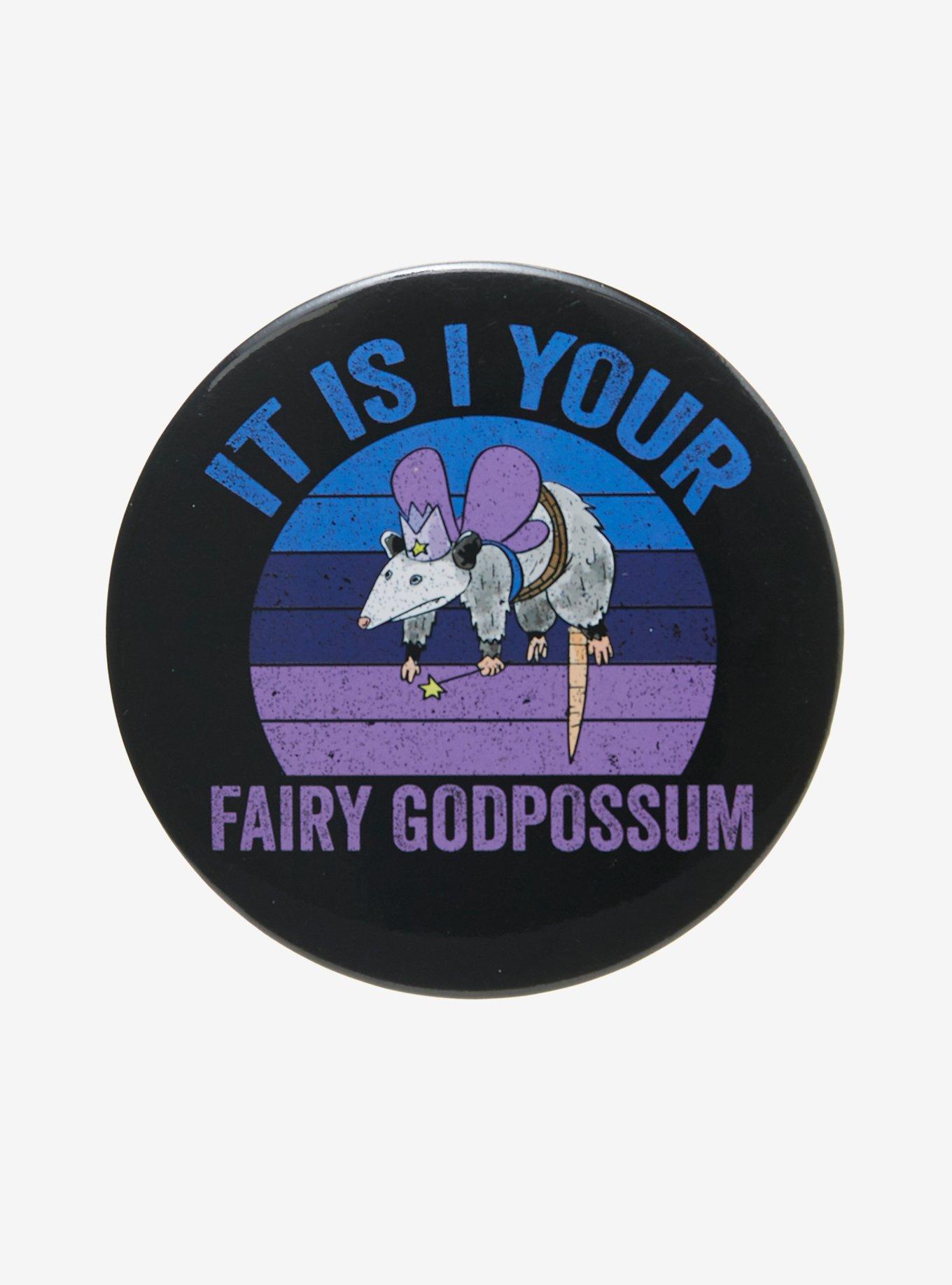 Fairy GodPossum 3 Inch Button, , hi-res