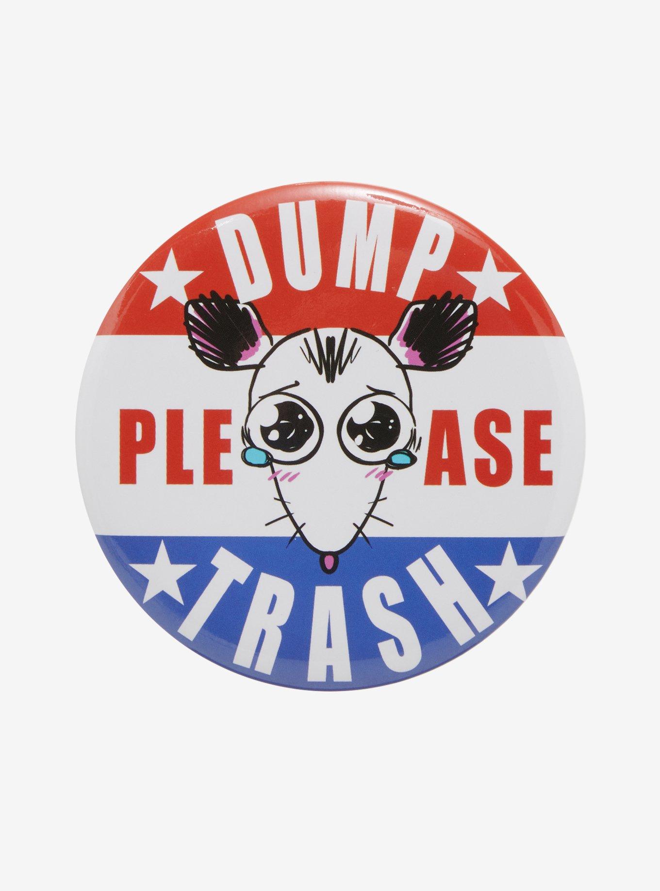 Dump Trash Possum 3 Inch Button, , hi-res