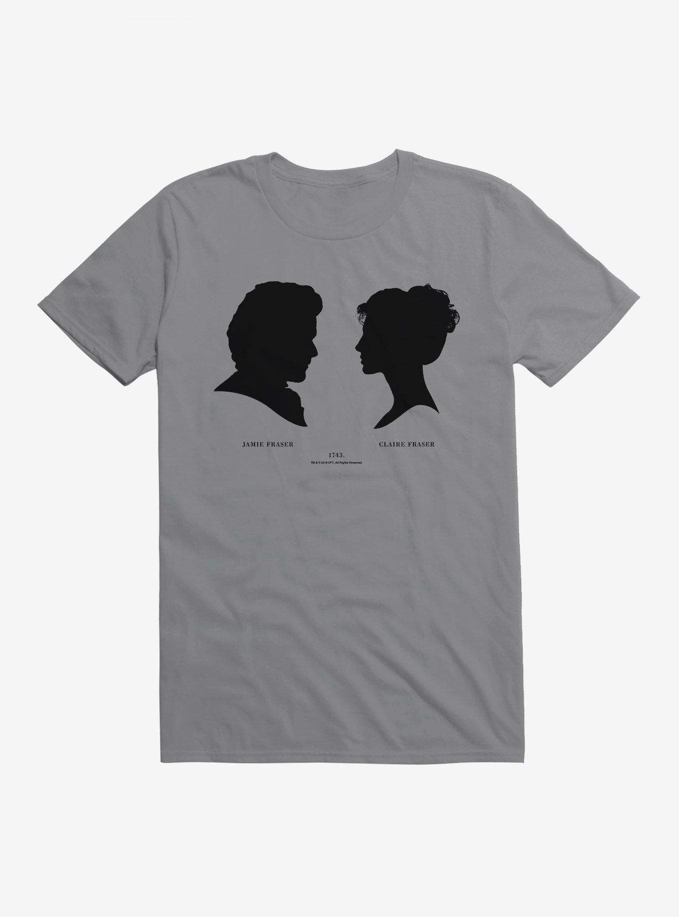 Outlander Claire and Jamie Silhouette T-Shirt, , hi-res