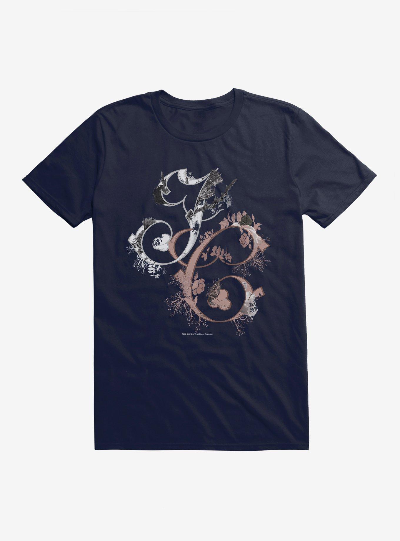 Outlander Jamie and Claire Initials Typography T-Shirt, , hi-res