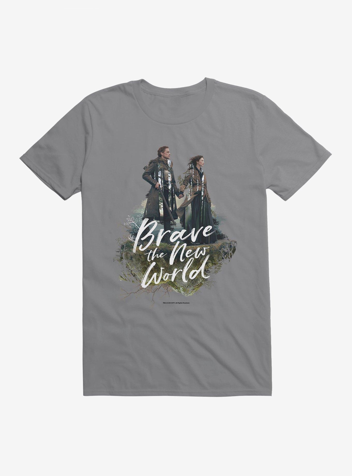 Outlander Jamie Claire Brave New World Poster T-Shirt, , hi-res