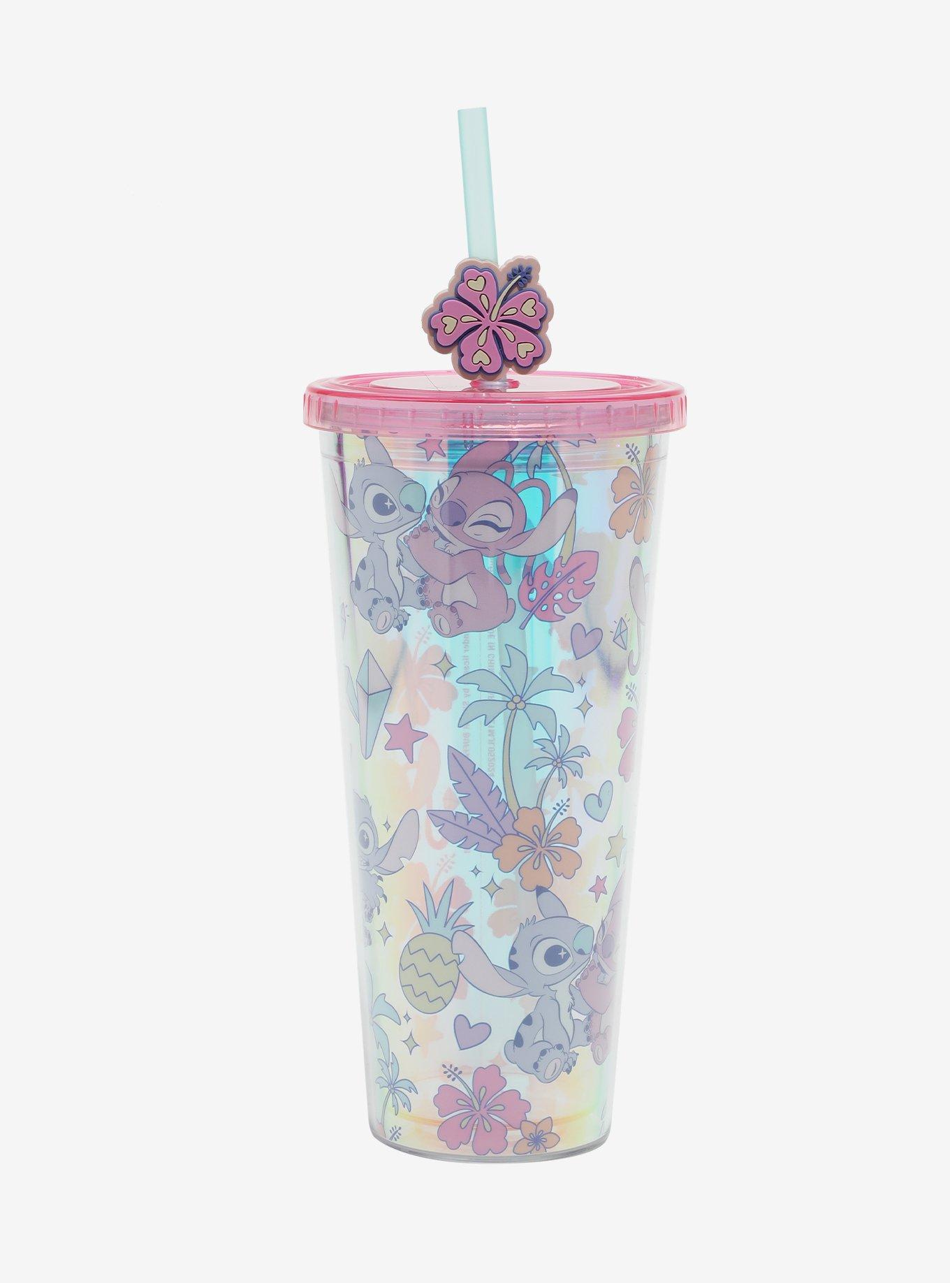 Disney Stitch & Angel Tropical Iridescent Acrylic Travel Cup, , hi-res