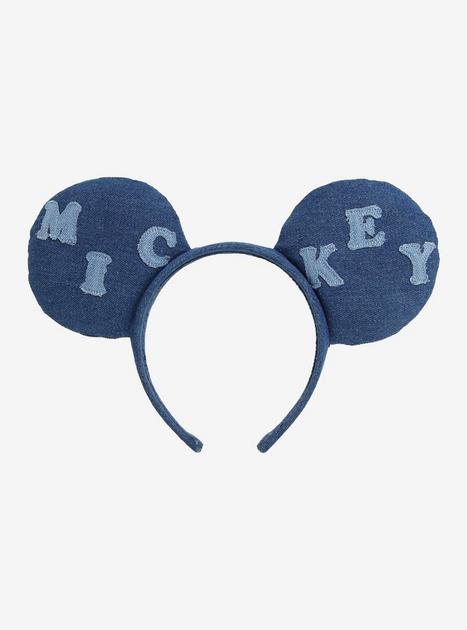 Disney Mickey Mouse Denim Ears Headband BoxLunch Exclusive