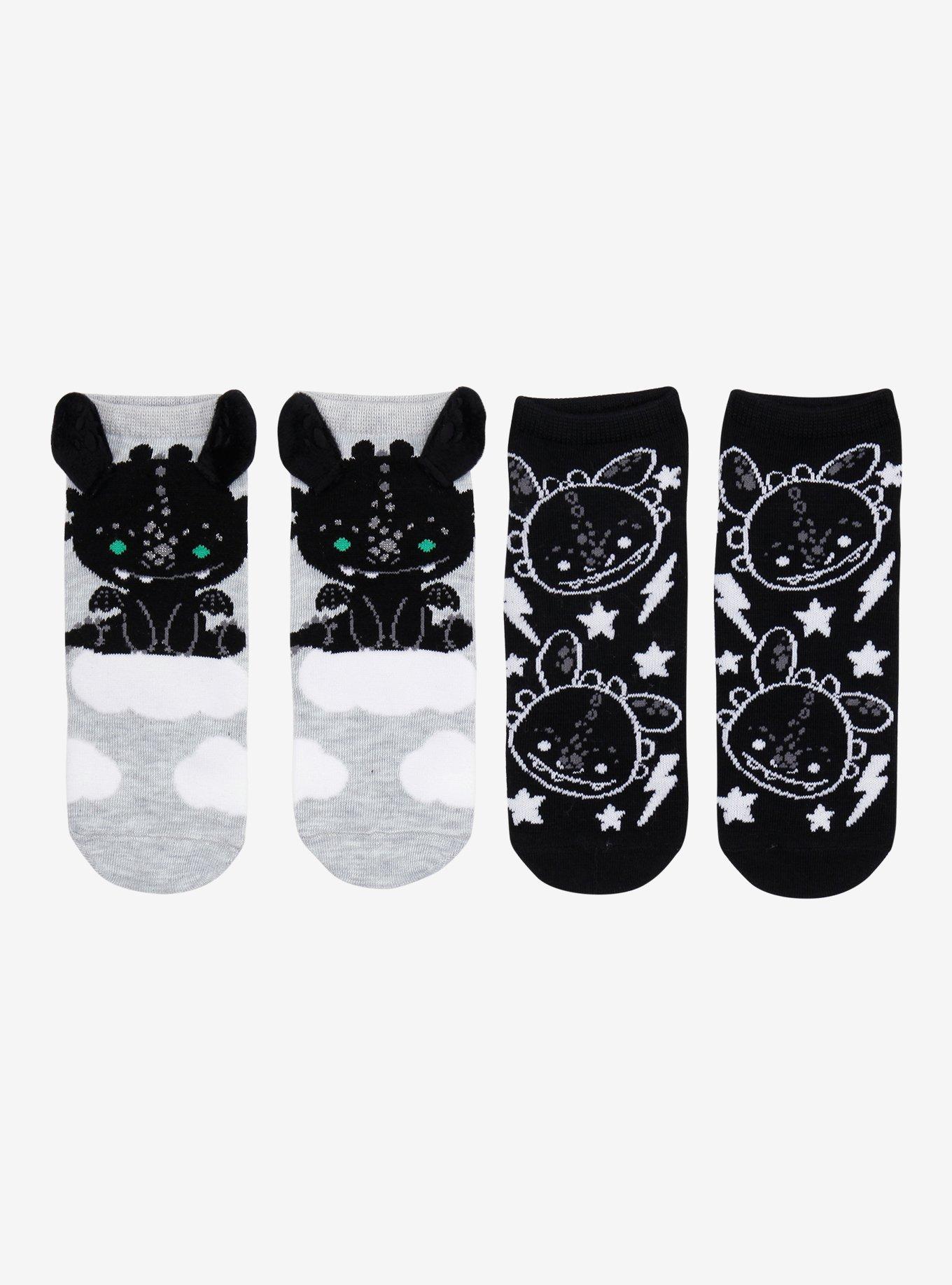 How To Train Your Dragon Toothless No-Show Socks 2 Pair, , hi-res