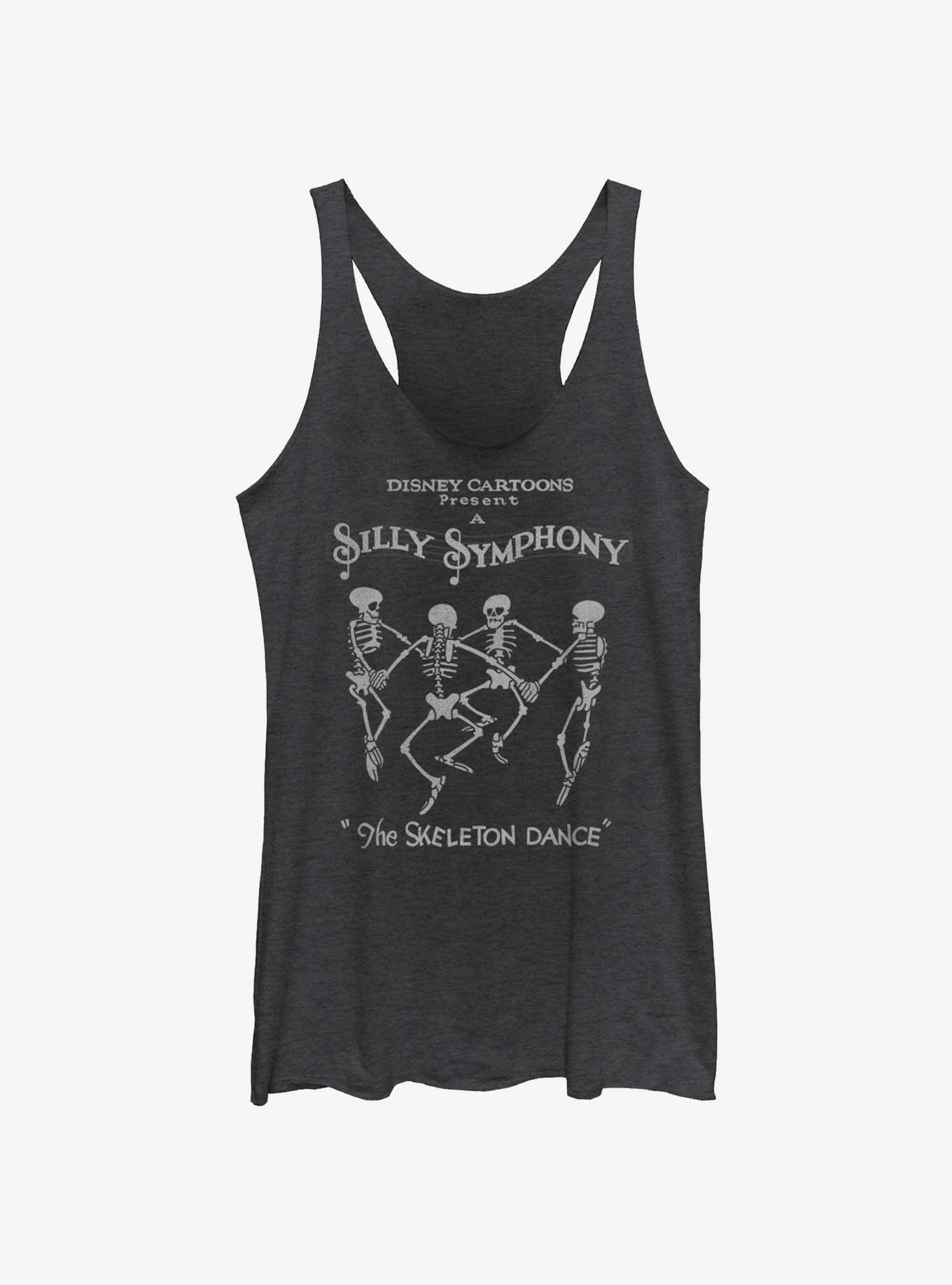 Disney Silly Symphony Skeleton Dance Girls Tank, BLK HTR, hi-res