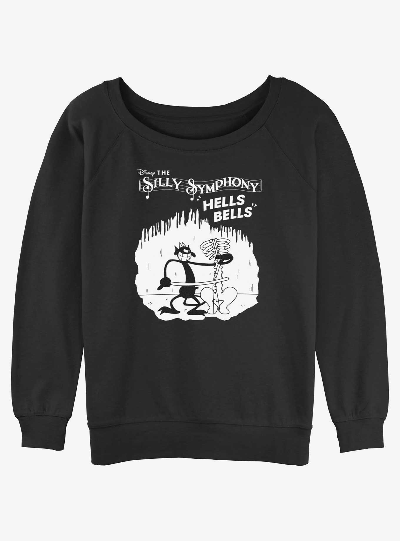 Disney Silly Symphony Hells Bells Cello Girls Slouchy Sweatshirt, BLACK, hi-res