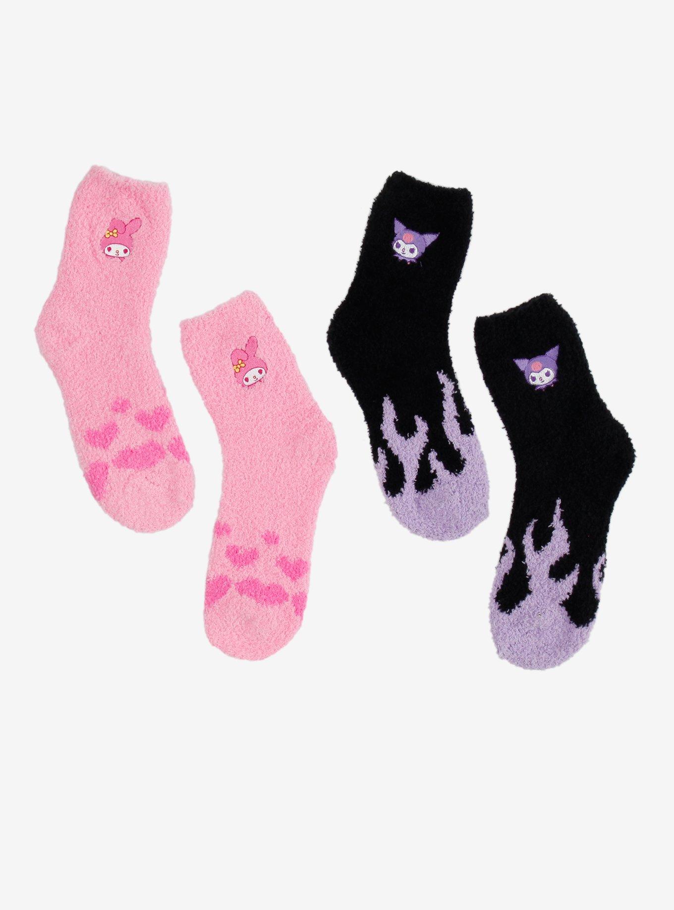 My Melody & Kuromi Patch Cozy Socks 2 Pair, , hi-res