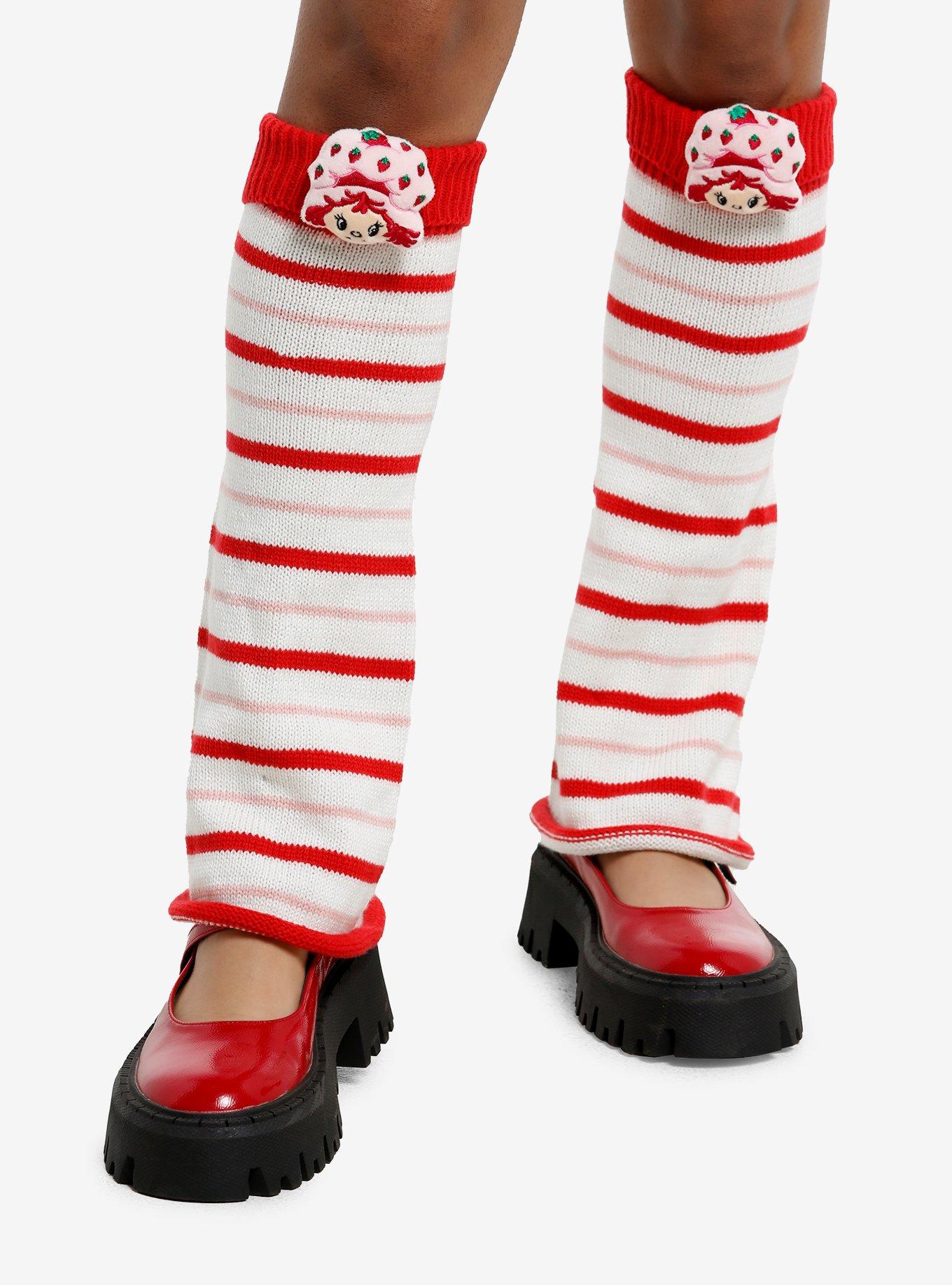 Strawberry Shortcake Stripe Plush Flare Leg Warmers | Hot Topic