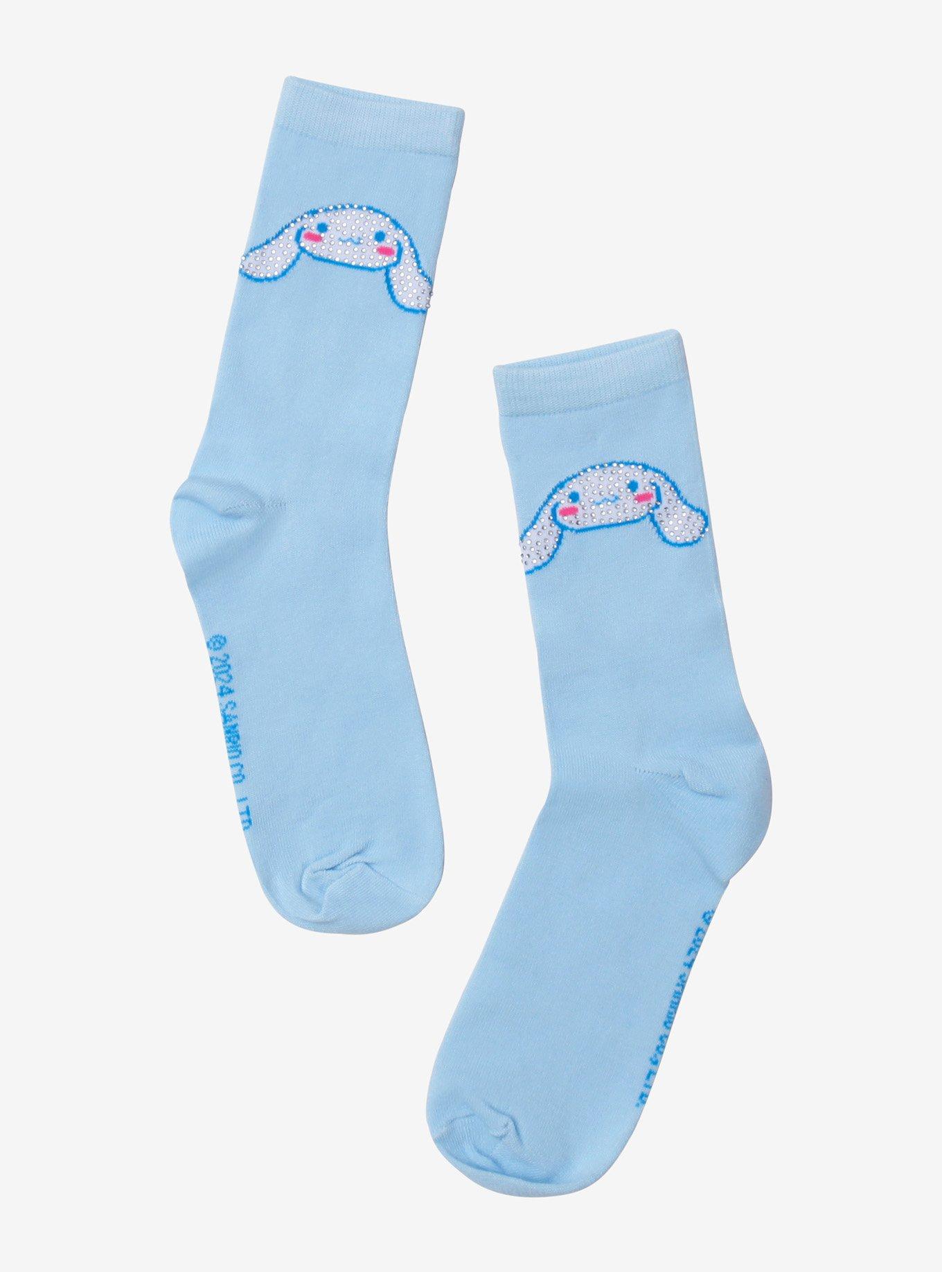 Cinnamoroll Rhinestone Crew Socks, , hi-res