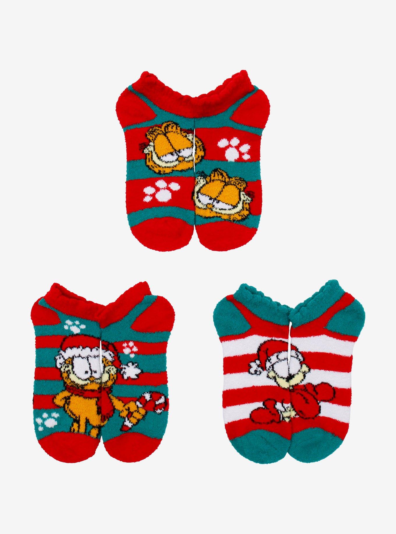 Garfield Odie Christmas Cozy Sock 3 Pair, , hi-res