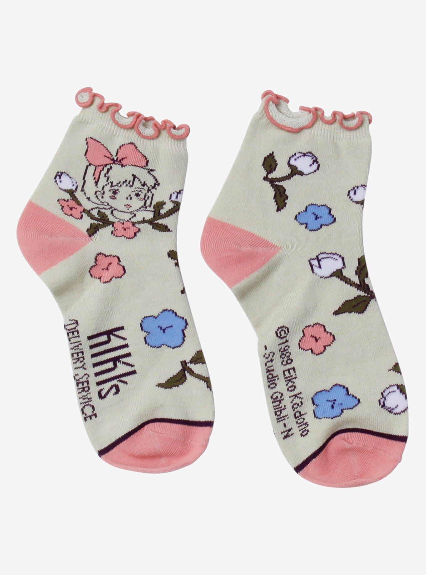 Studio Ghibli® Kiki's Delivery Service Flower Lettuce Trim Ankle Socks, , hi-res