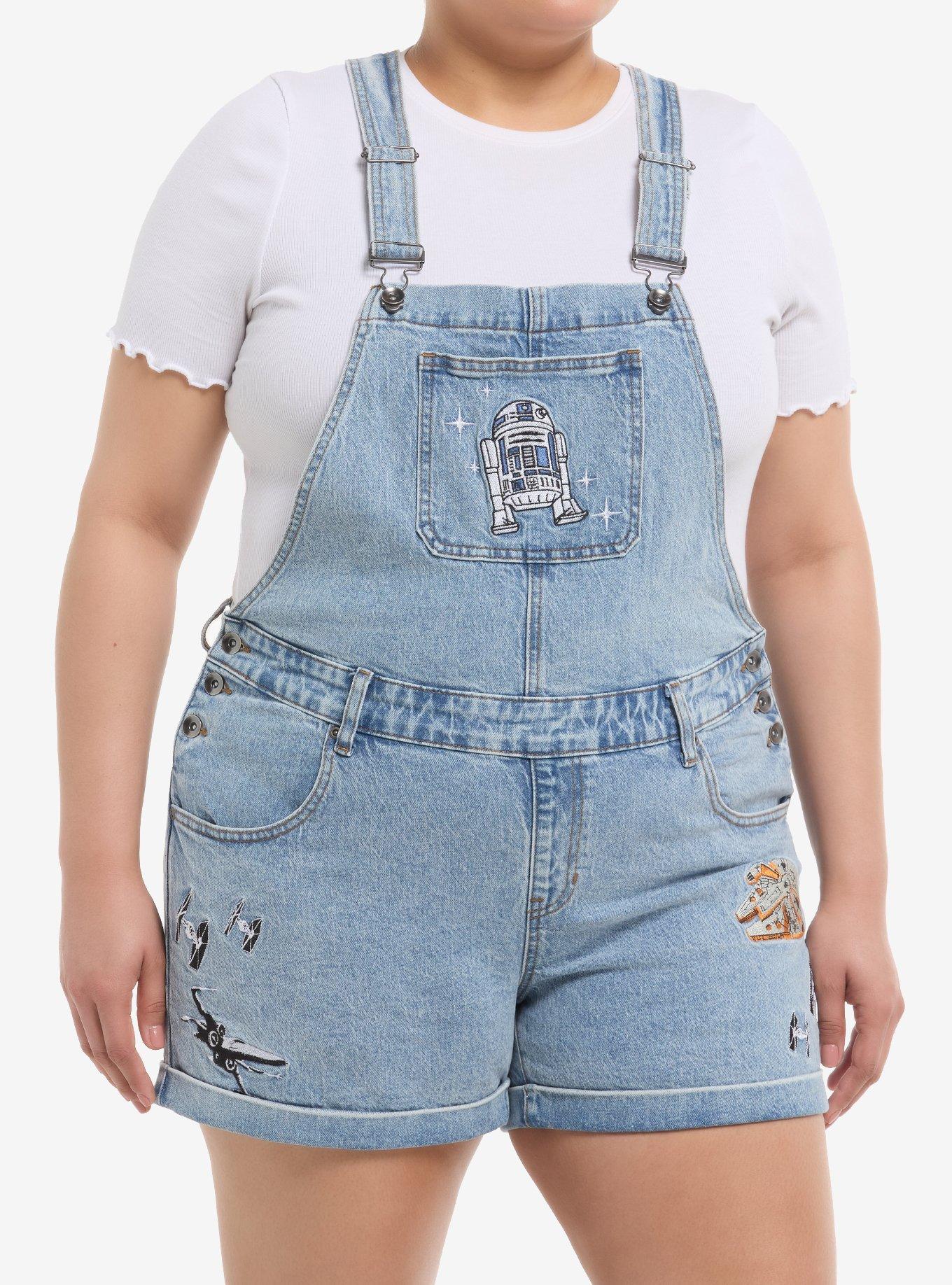 Her Universe Star Wars Droids & Ships Shortalls Plus Size Her Universe Exclusive, , hi-res