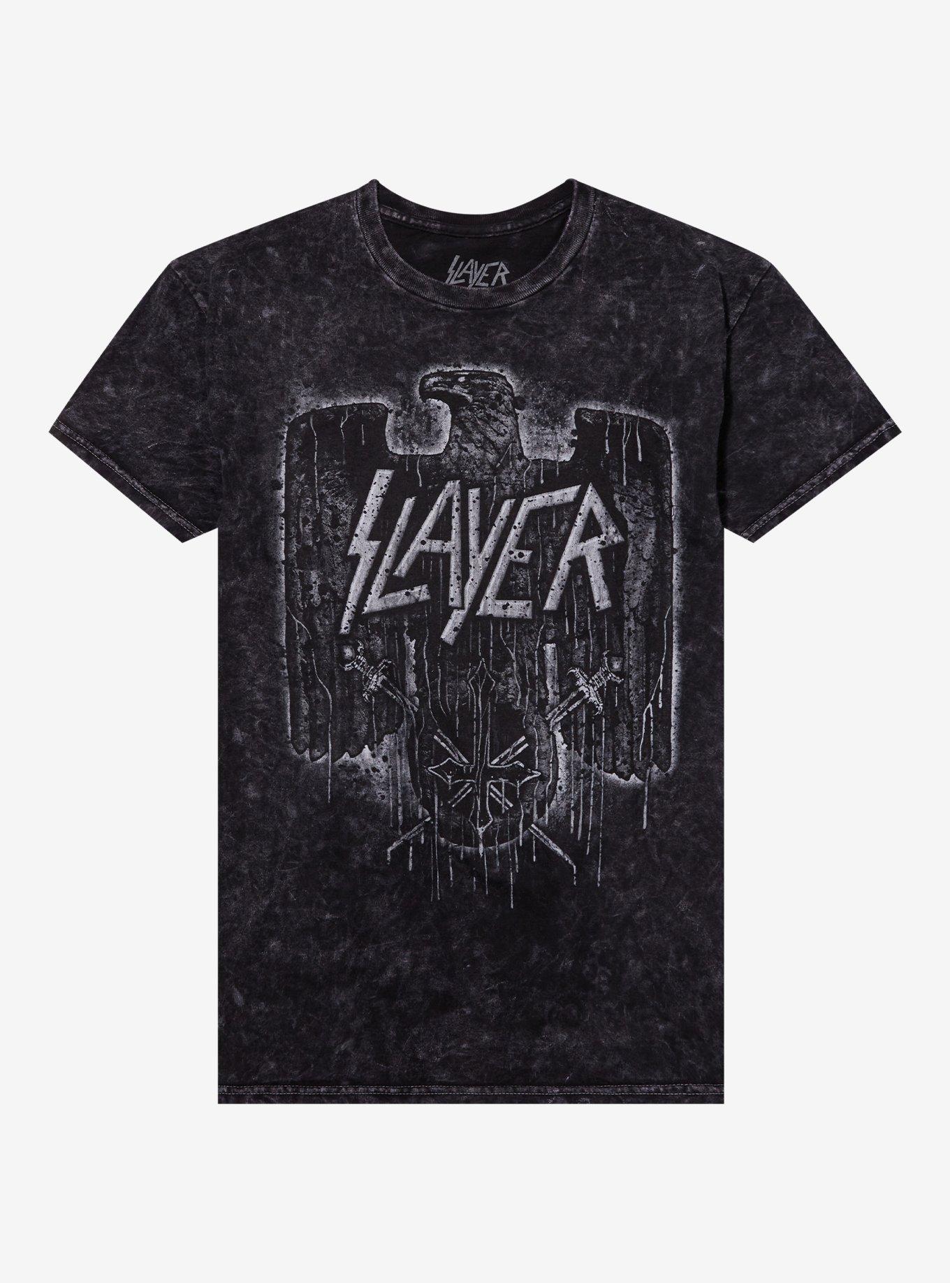 Slayer Silver Eagle Mineral Wash T-Shirt, , hi-res