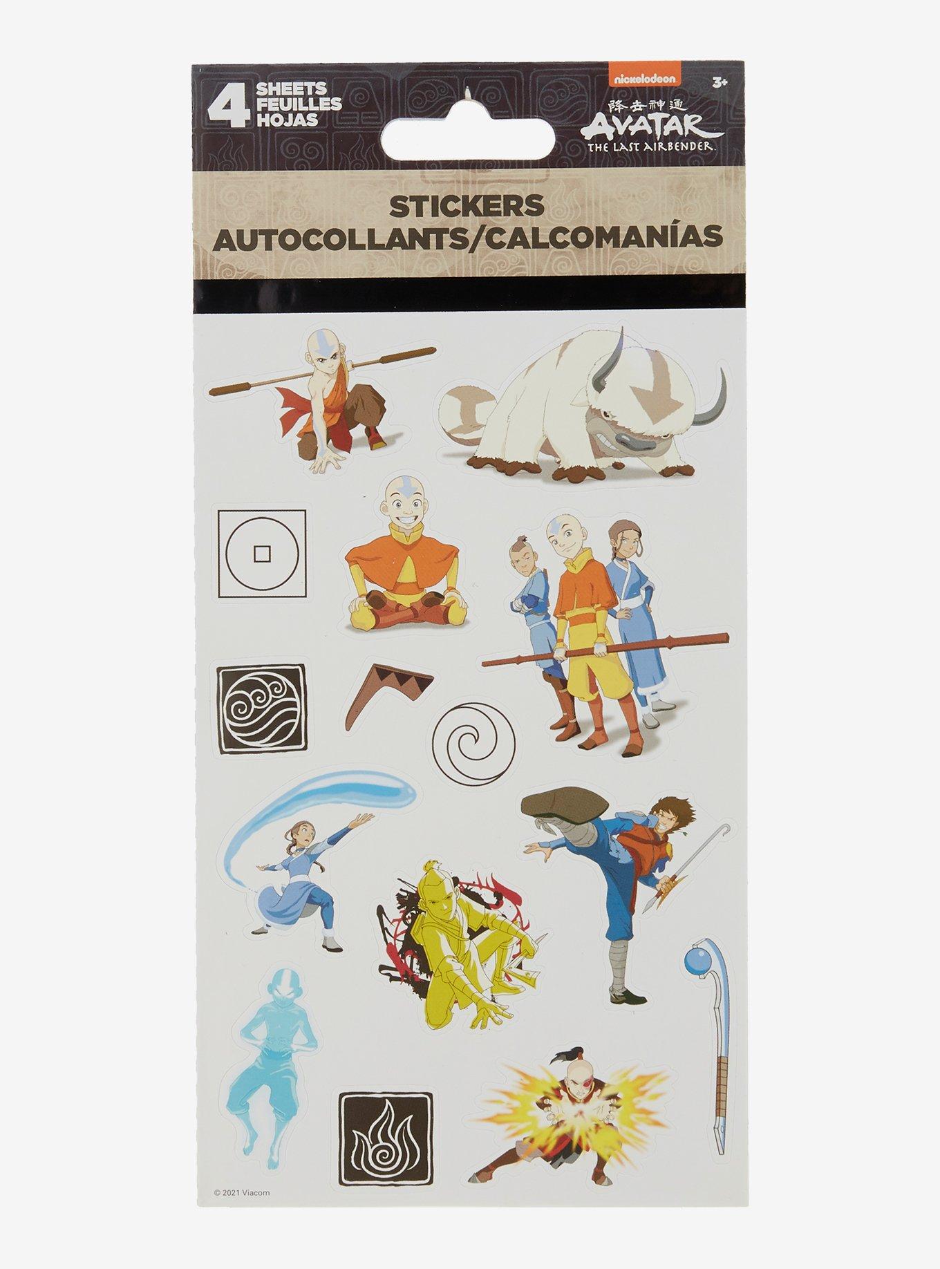 Avatar: The Last Airbender Sticker Sheet Set | Hot Topic