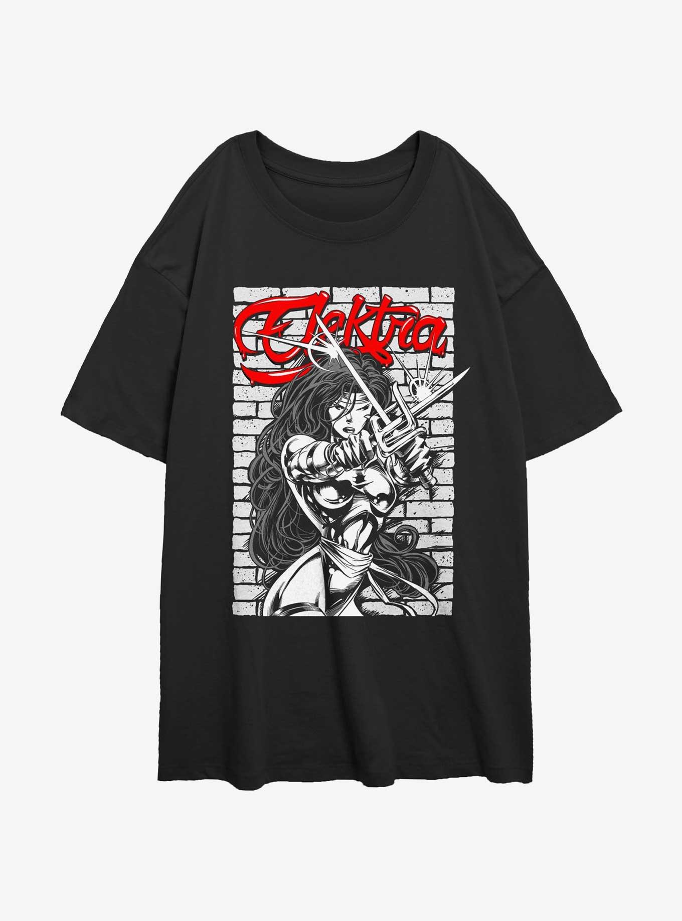 Marvel Elektra Dangerous Beauty Girls Oversized T-Shirt