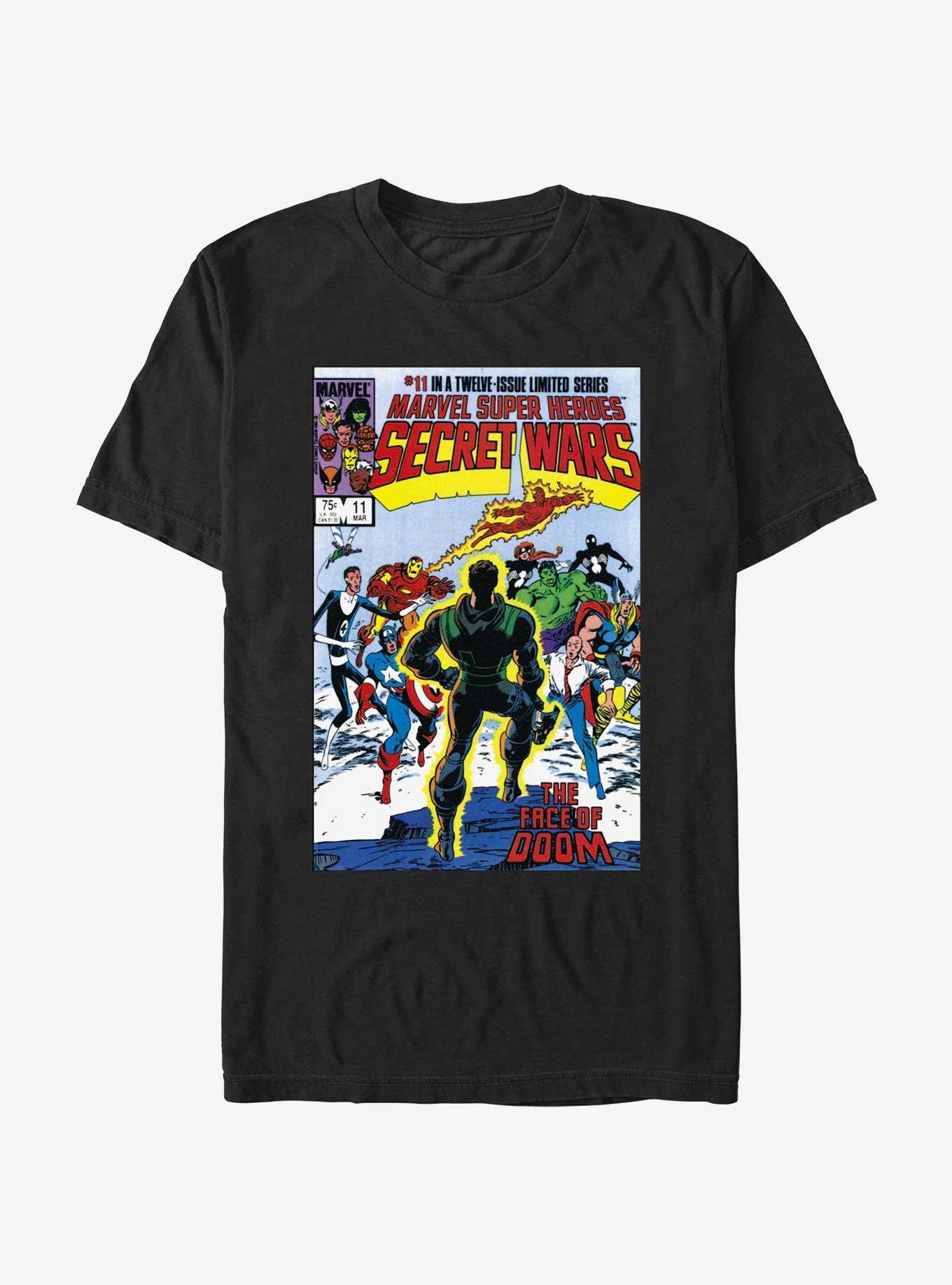Marvel Secret Wars Comic Cover Vol11 Face Of Doom T-Shirt, BLACK, hi-res