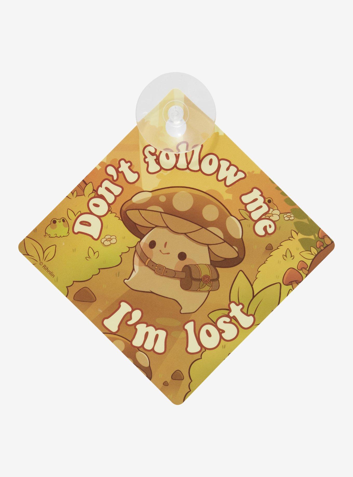 Don't Follow Me Mushroom Car Window Cling By Rihnlin, , hi-res