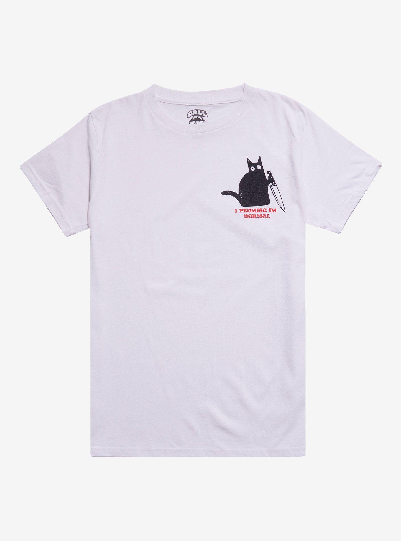 Normal Cat Knife T-Shirt By Call Your Mother, , hi-res