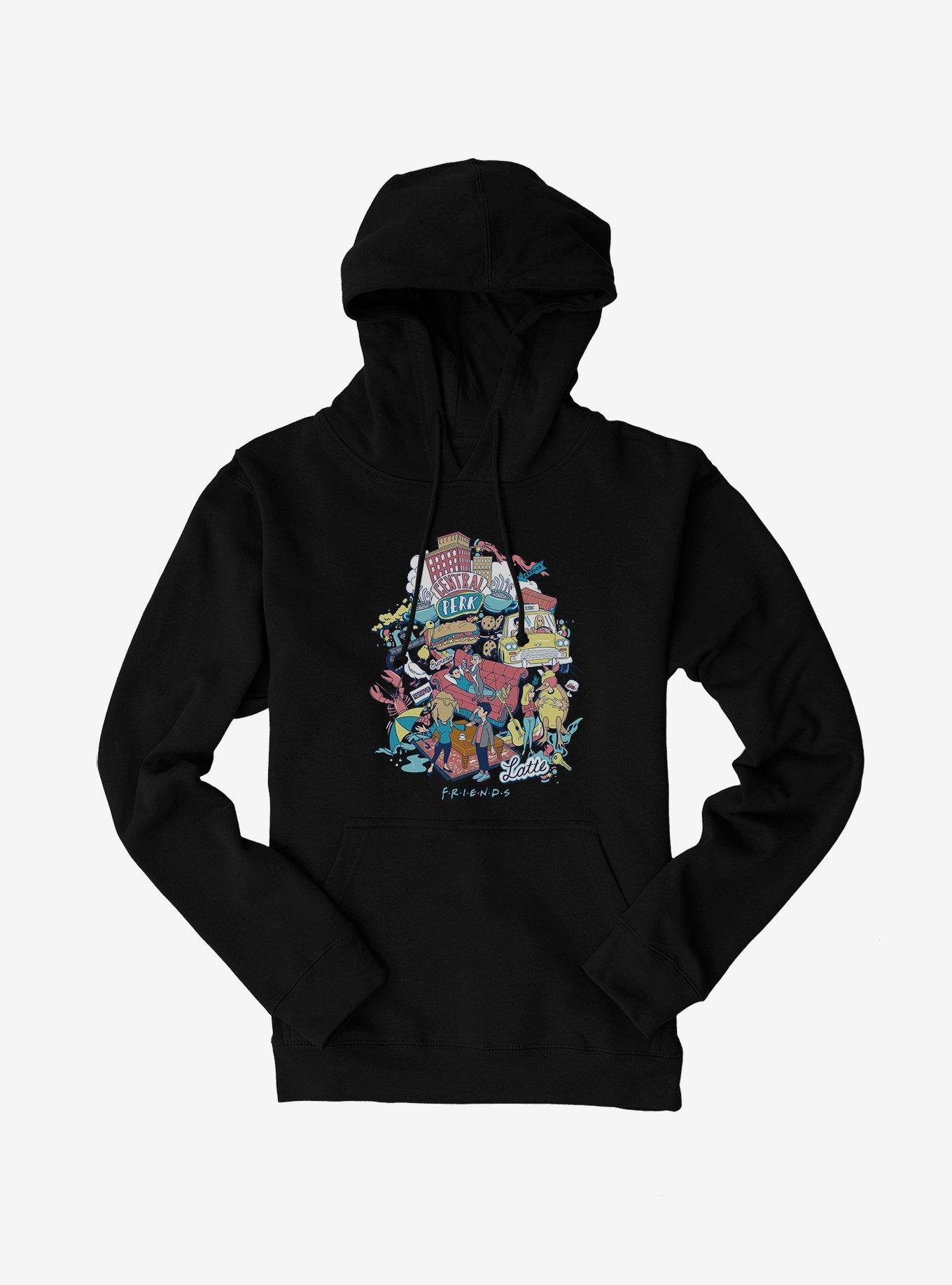 Friends Iconic Collage Hoodie, BLACK, hi-res