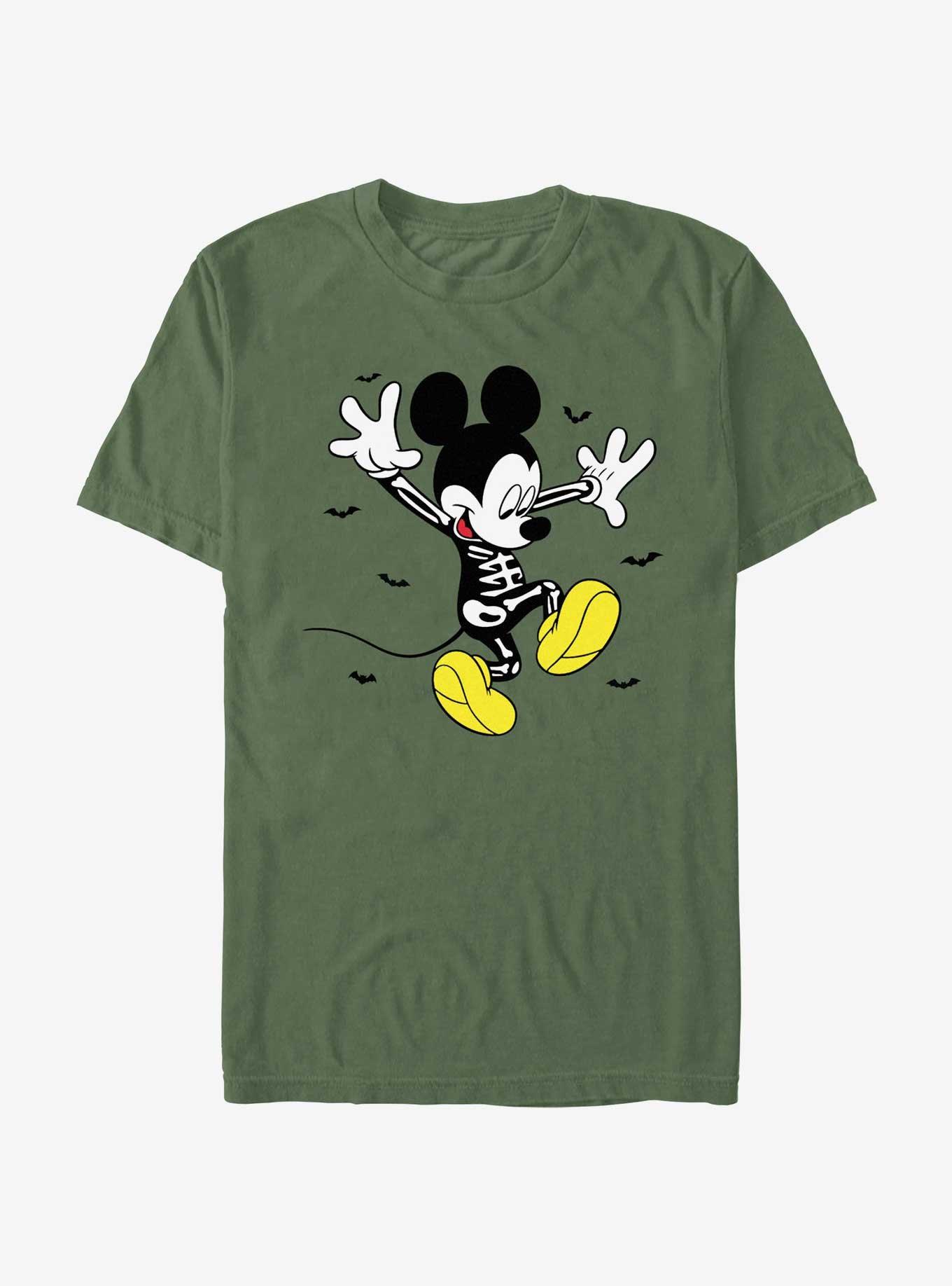 Disney Mickey Mouse Skeleton Jump Garment Dye T-Shirt, MOSS, hi-res