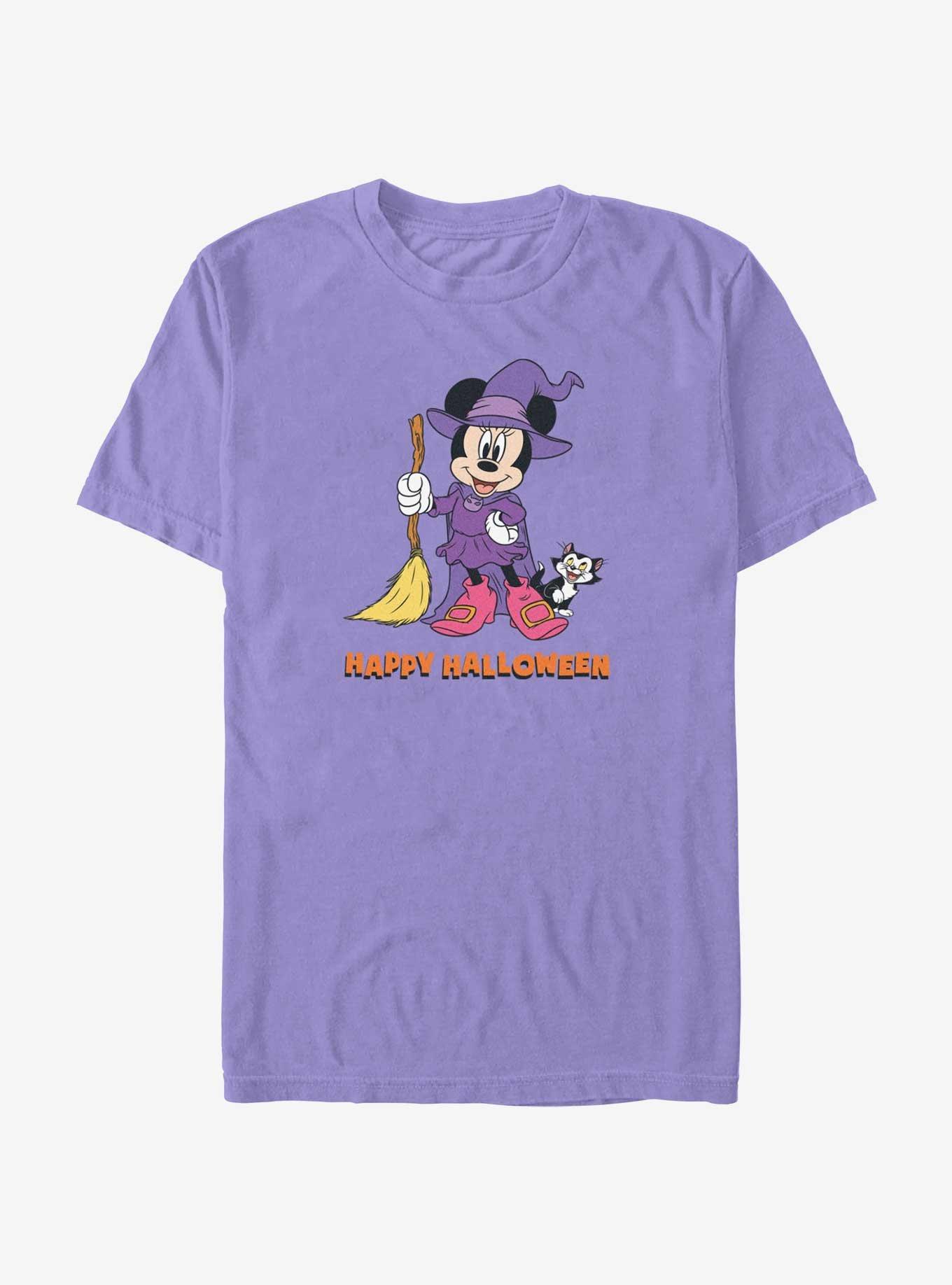 Disney Minnie Mouse Happy Halloween Witch Garment Dye T-Shirt, VIOLET, hi-res