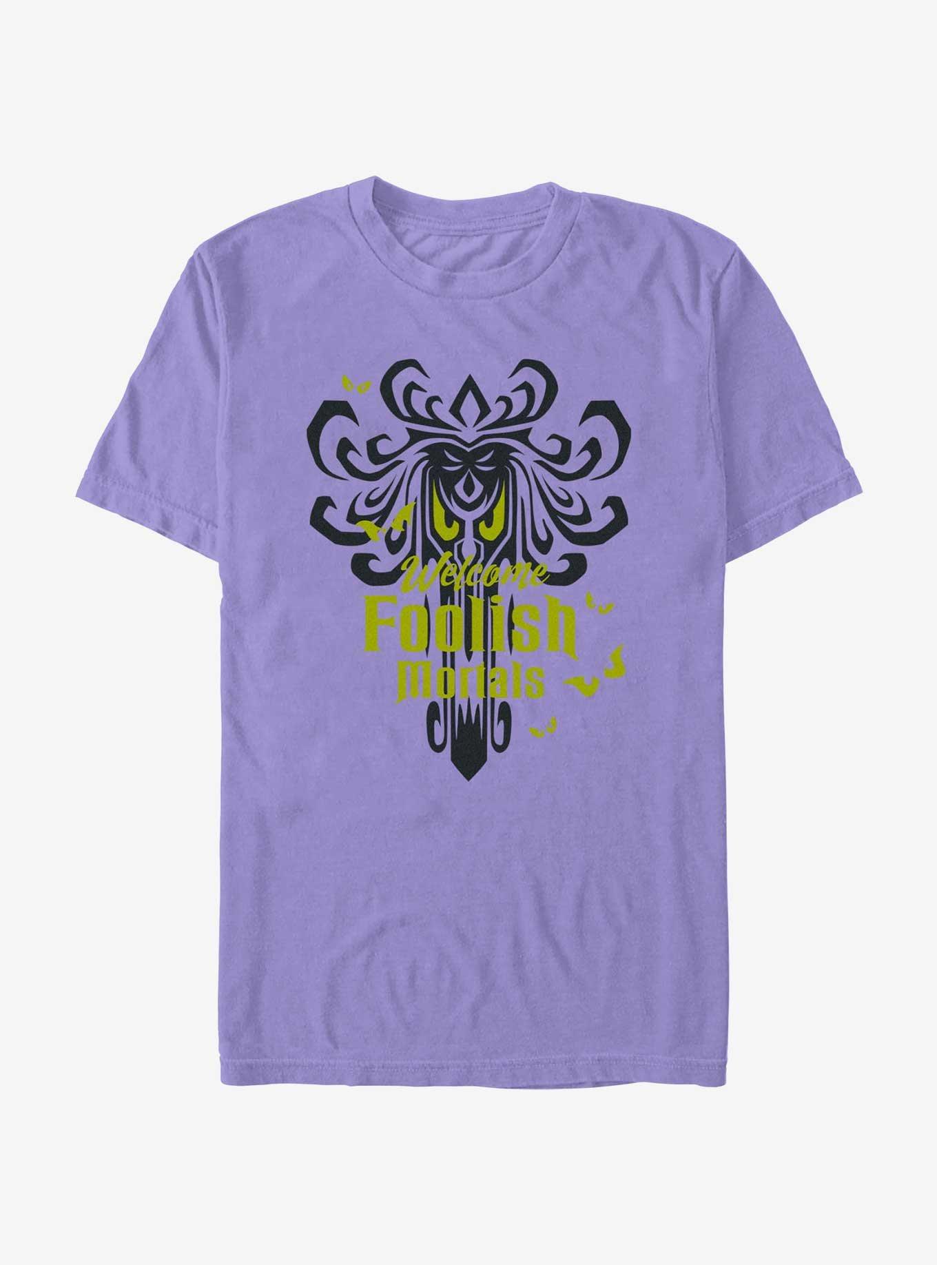 Disney The Haunted Mansion Eyes Foolish Mortals Garment Dye T-Shirt, VIOLET, hi-res
