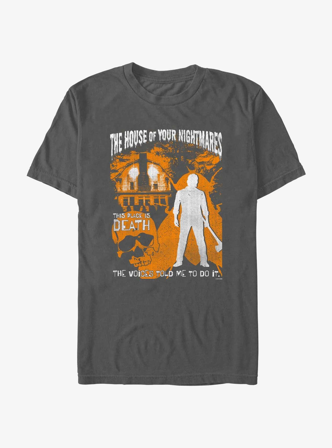 The Amityville Horror House Of Nightmares Cover Garment Dye T-Shirt, PEPPER, hi-res