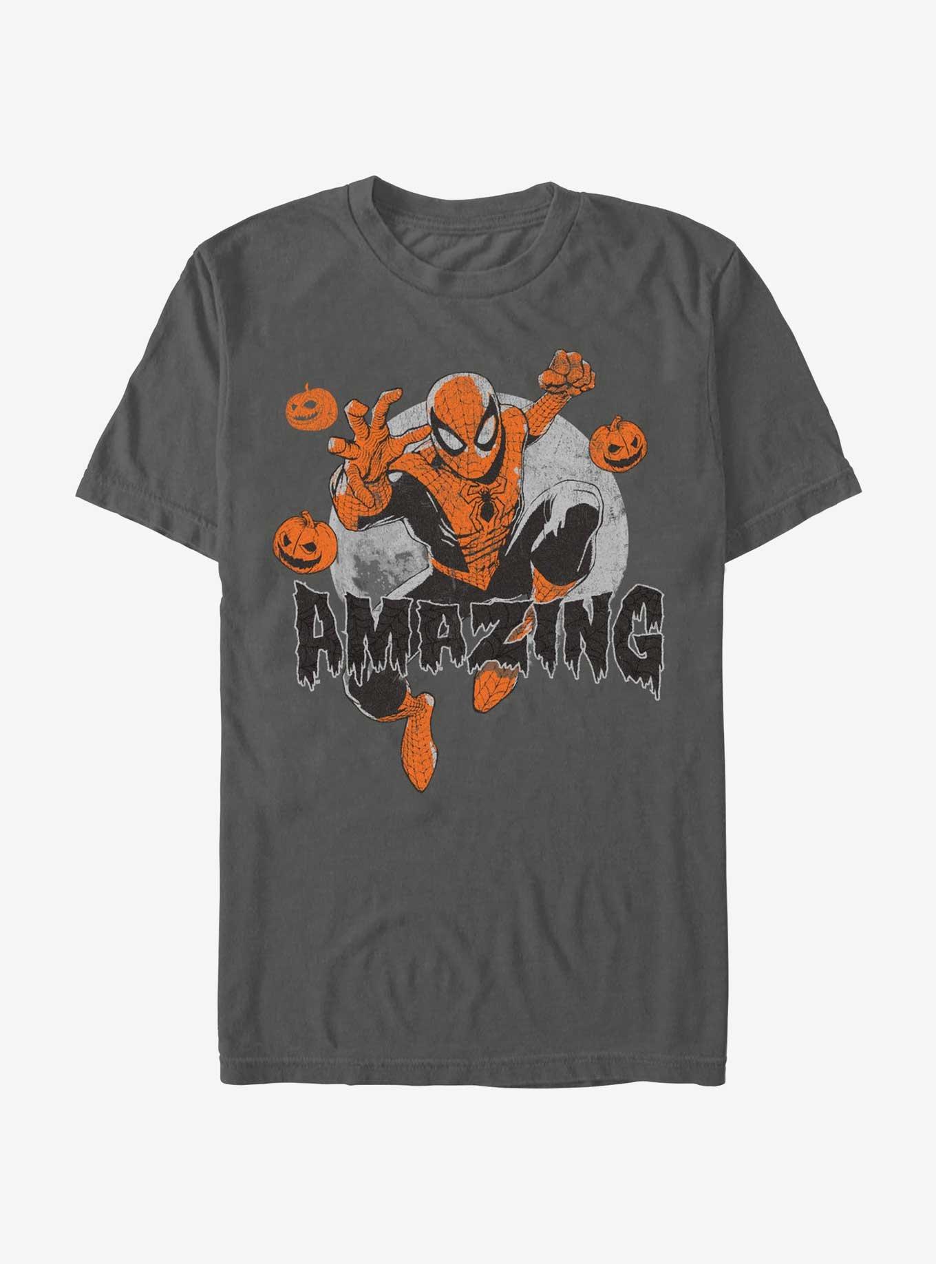 Marvel Spider-Man Amazing Garment Dye T-Shirt, PEPPER, hi-res