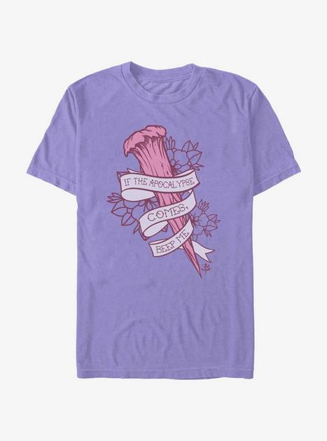 Buffy The Vampire Slayer Beep Me Garment Dye T-Shirt - PURPLE
