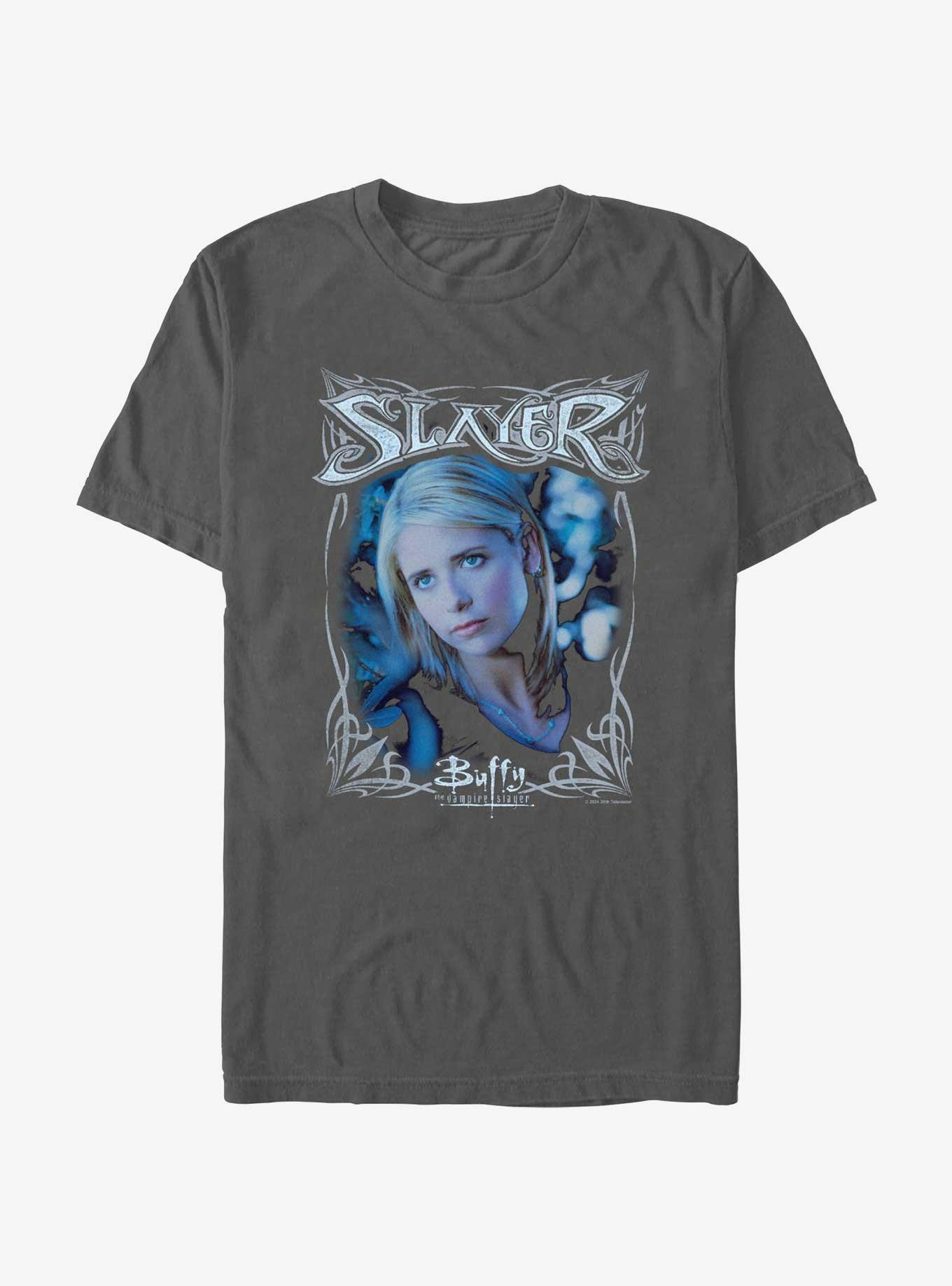 Buffy The Vampire Slayer Buffy Frame Rock Garment Dye T-Shirt, PEPPER, hi-res