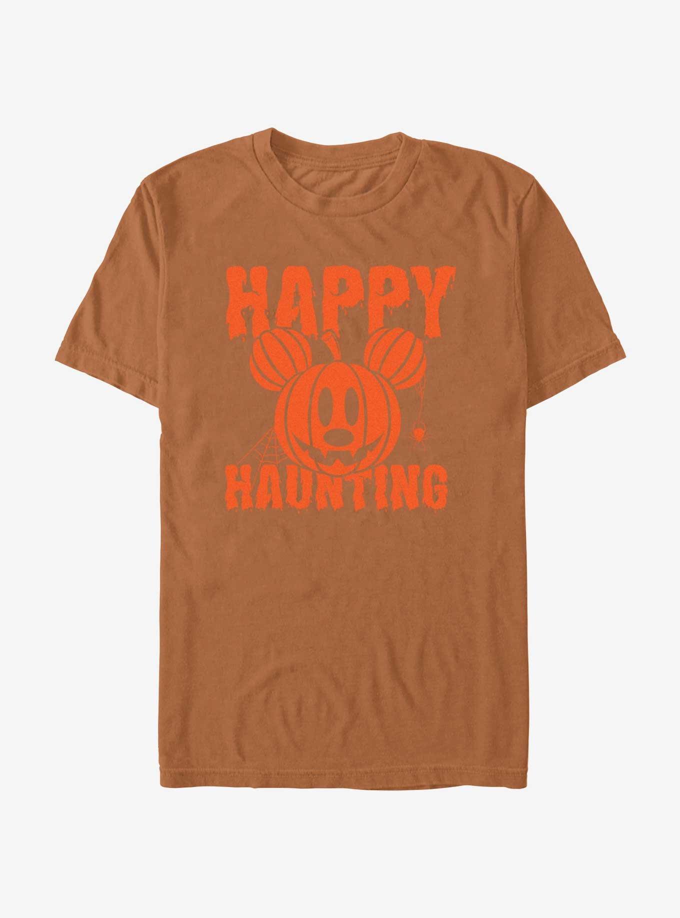 Disney Mickey Mouse Happy Haunting Garment Dye T-Shirt, YAM, hi-res