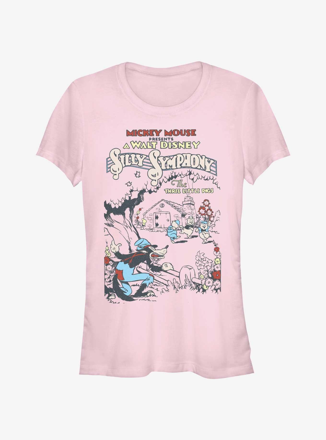 Disney Silly Symphony Three Little Pigs Poster Girls T-Shirt, , hi-res