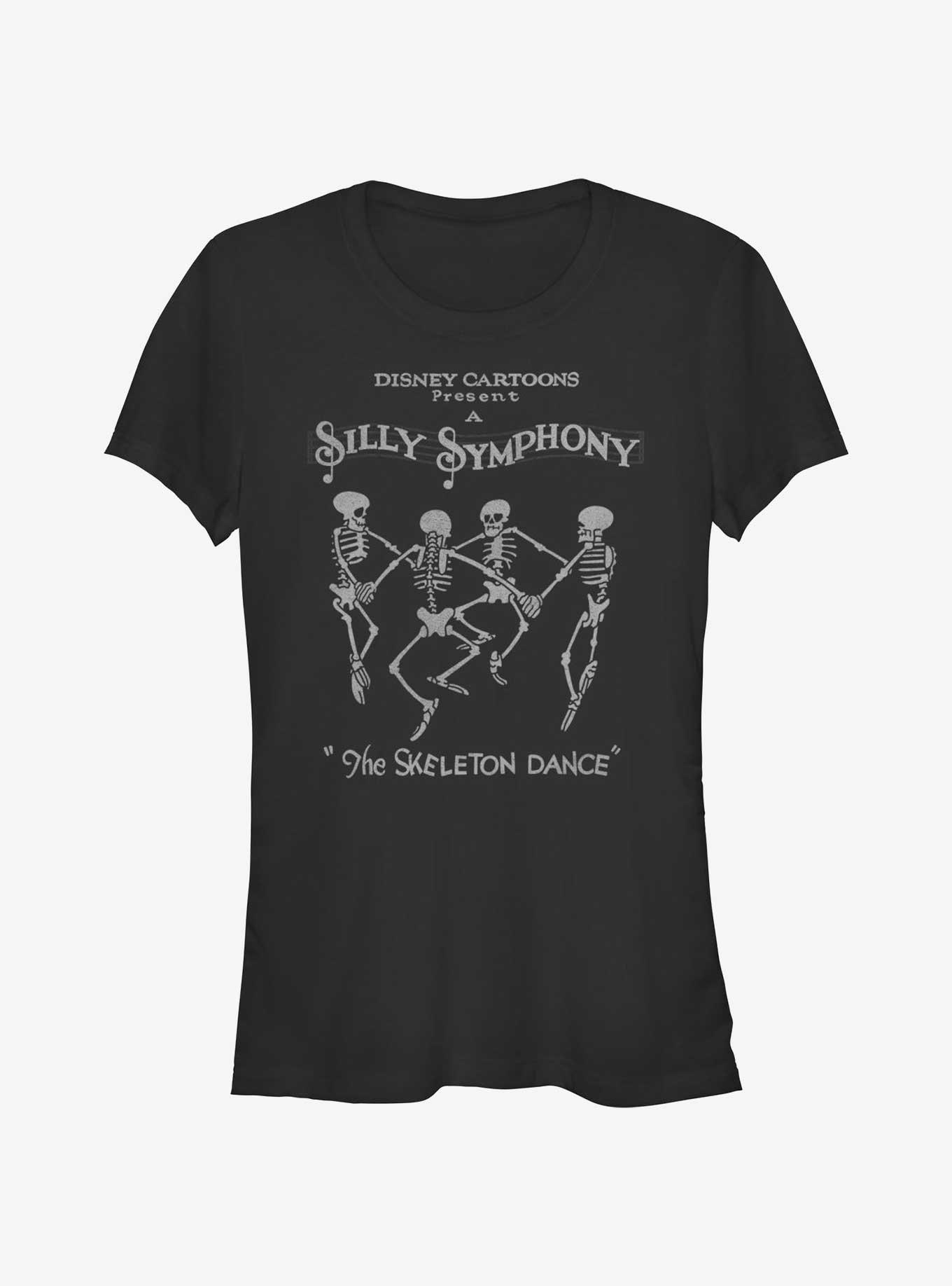 Disney Silly Symphony Skeleton Dance Girls T-Shirt, BLACK, hi-res