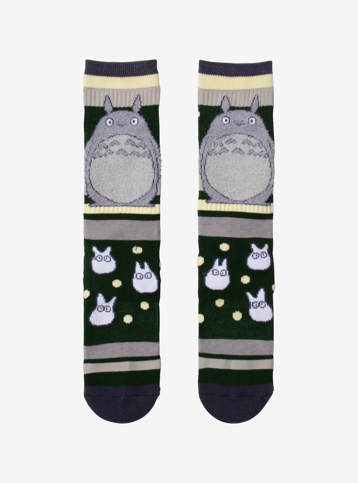 Studio Ghibli® My Neighbor Totoro Stripe Fuzzy Crew Socks, , hi-res