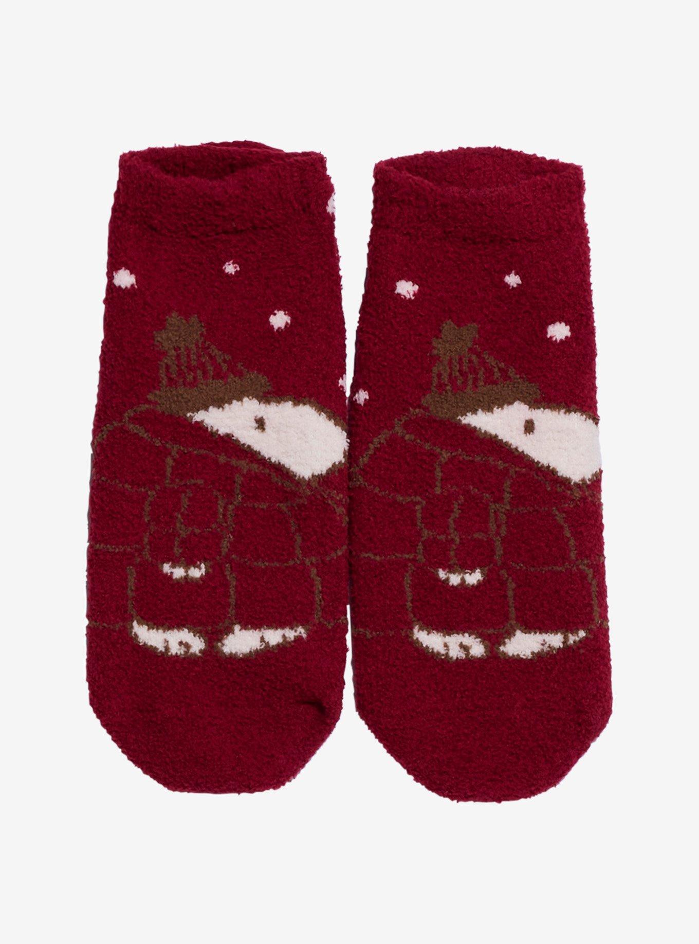 Peanuts Snoopy Puffer Jacket Cozy Slipper Socks, , hi-res