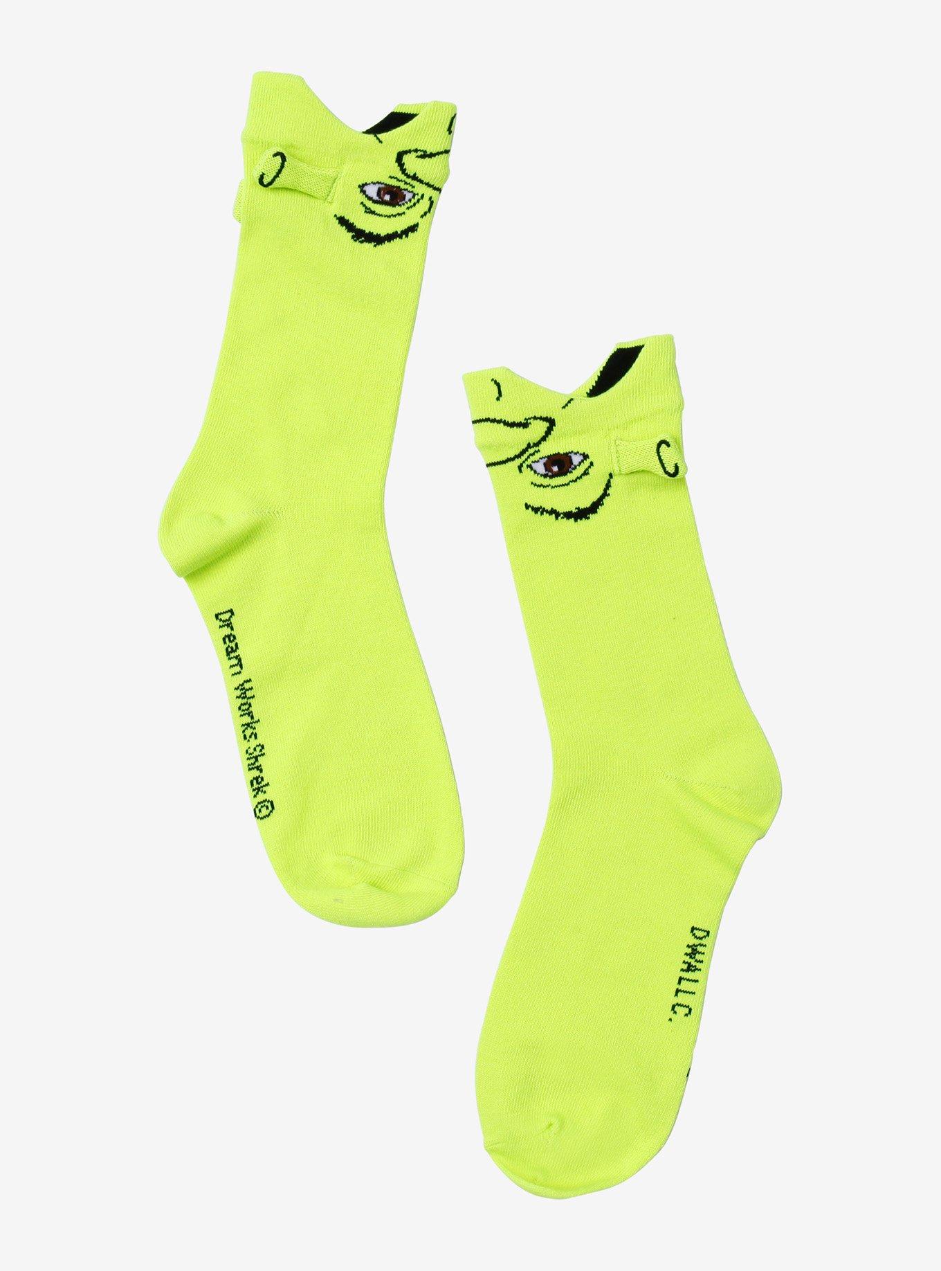 Shrek Biting Crew Socks, , hi-res