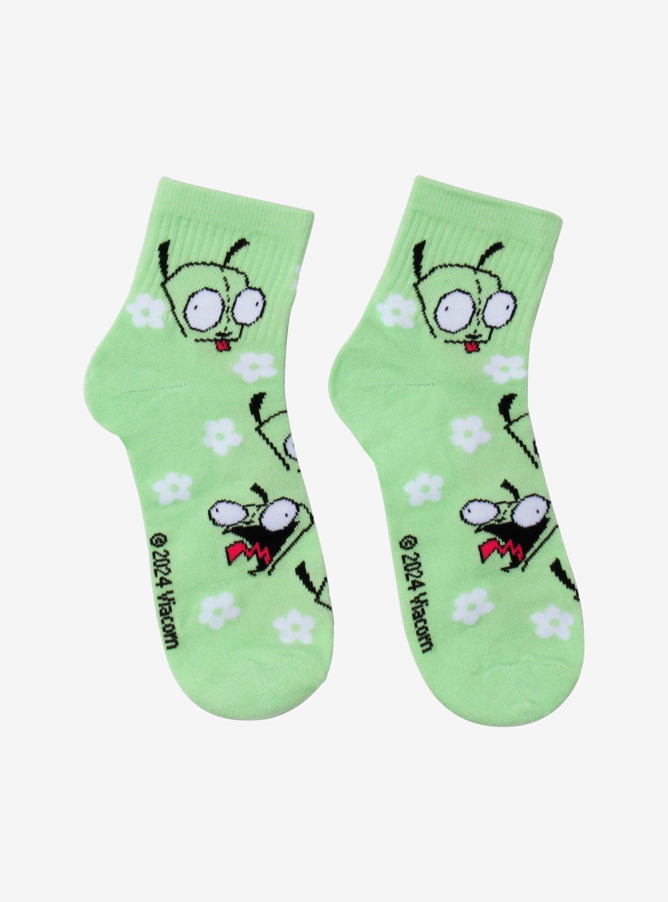 Invader Zim GIR Flower Crew Socks, , hi-res