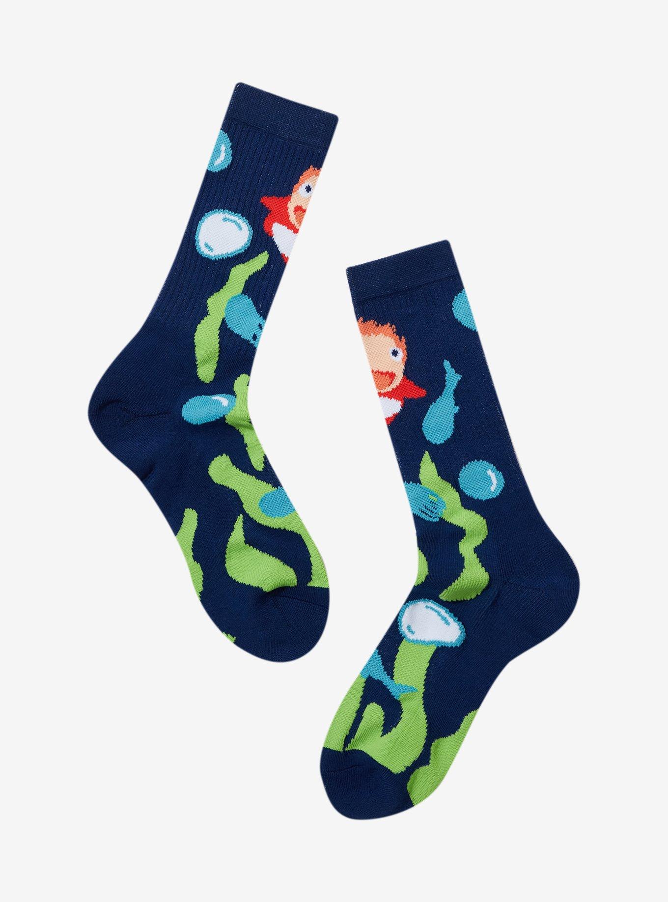 Studio Ghibli® Ponyo Black Light Crew Socks, , hi-res