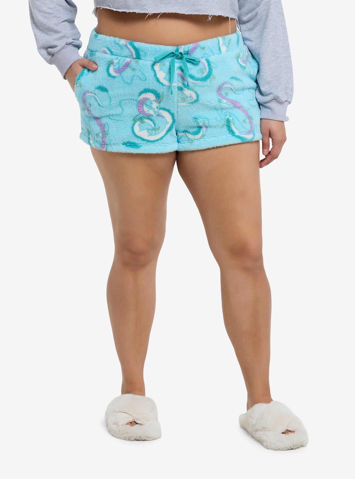 Her Universe Studio Ghibli® Spirited Away Haku Fuzzy Lounge Shorts Plus Size, MULTI, hi-res