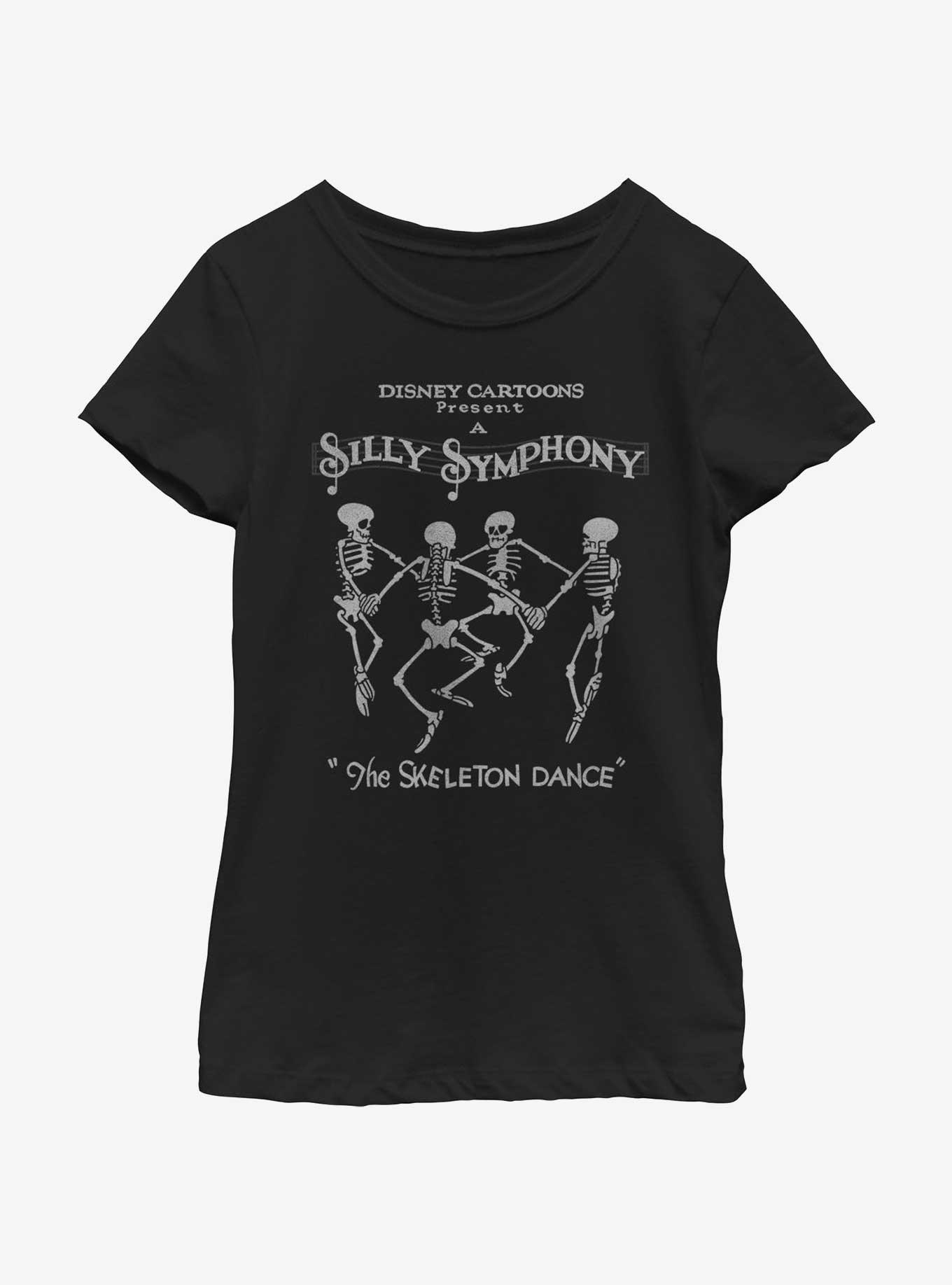 Disney Silly Symphony Skeleton Dance Youth Girls T-Shirt