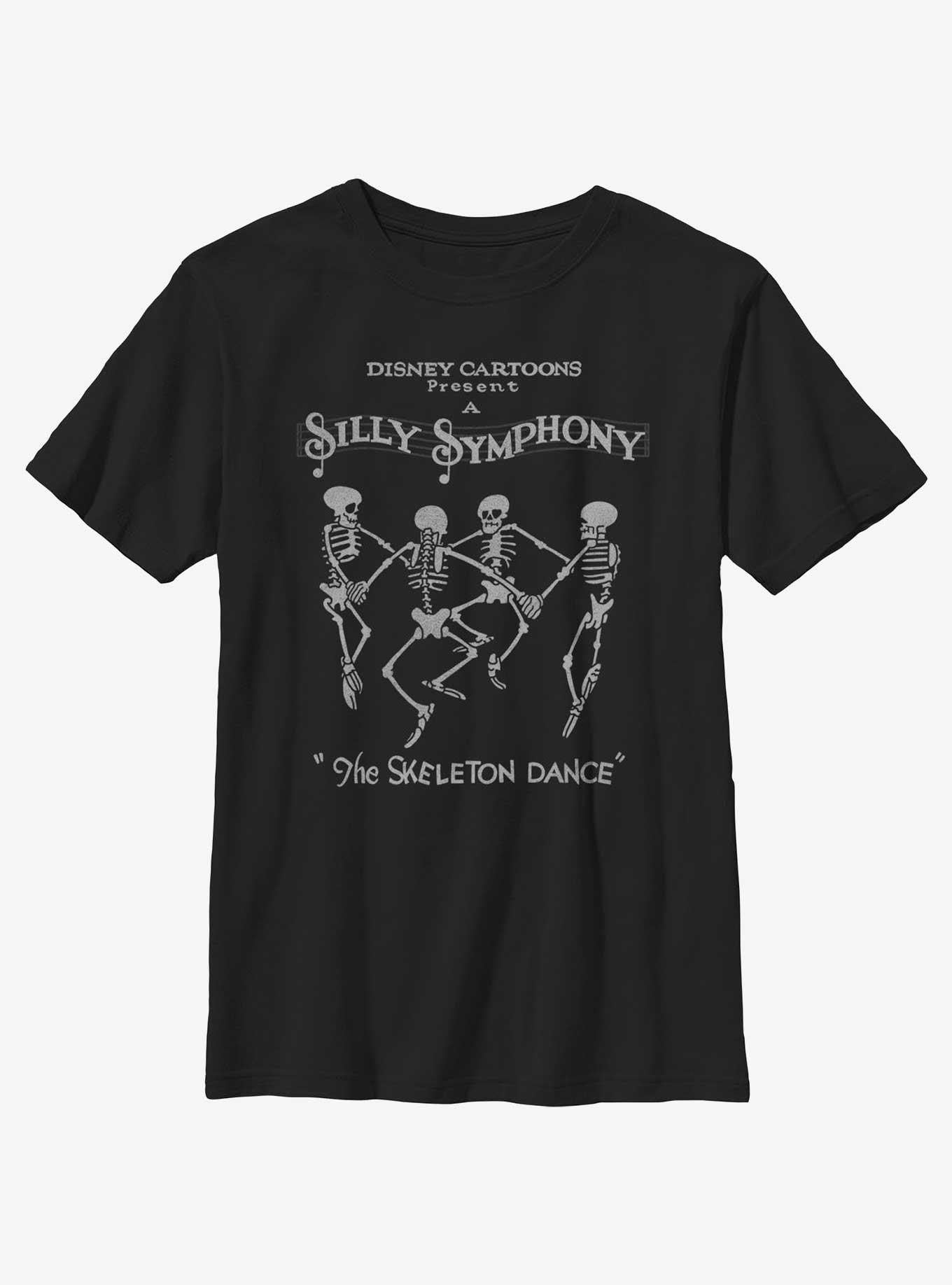 Disney Silly Symphony Skeleton Dance Youth T-Shirt, BLACK, hi-res