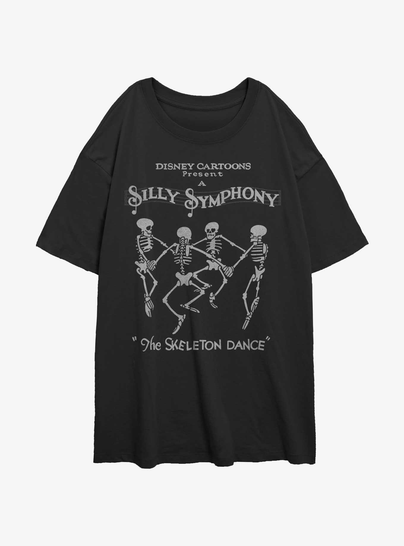 Disney Silly Symphony Skeleton Dance Womens Oversized T-Shirt, , hi-res