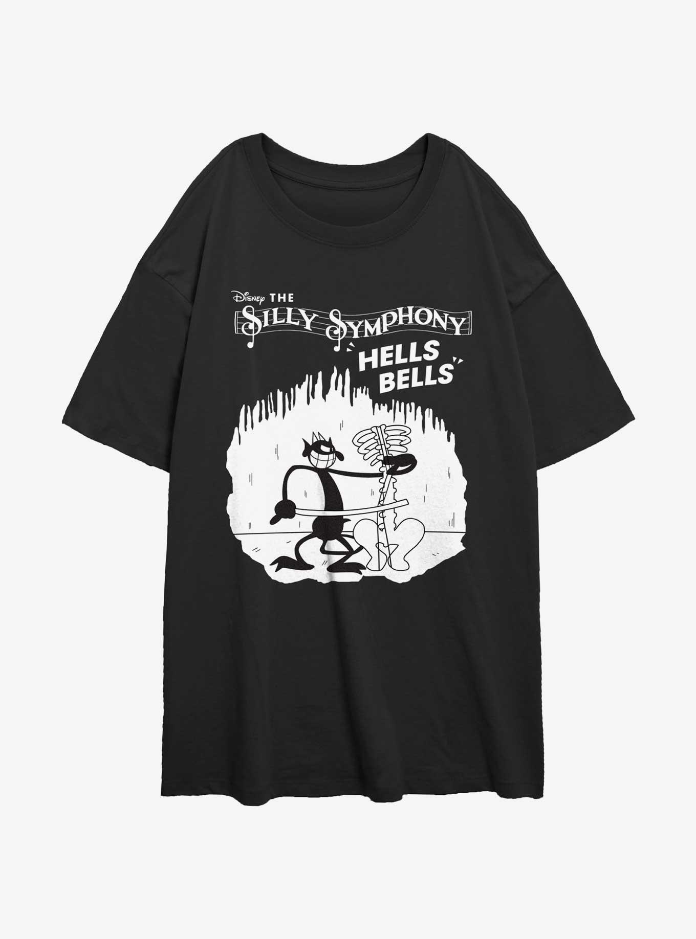 Disney Silly Symphony Hells Bells Cello Womens Oversized T-Shirt, BLACK, hi-res