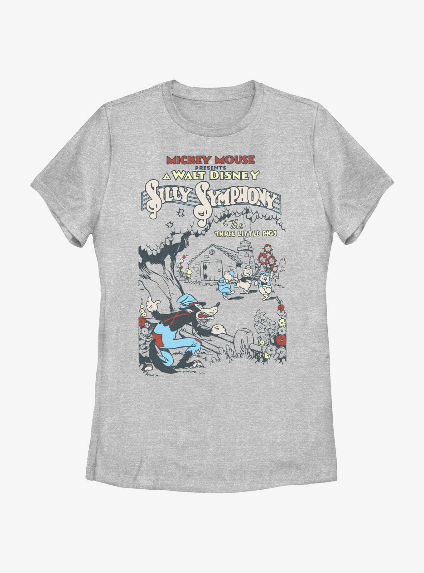 Disney Silly Symphony Three Little Pigs Poster Womens T-Shirt, , hi-res