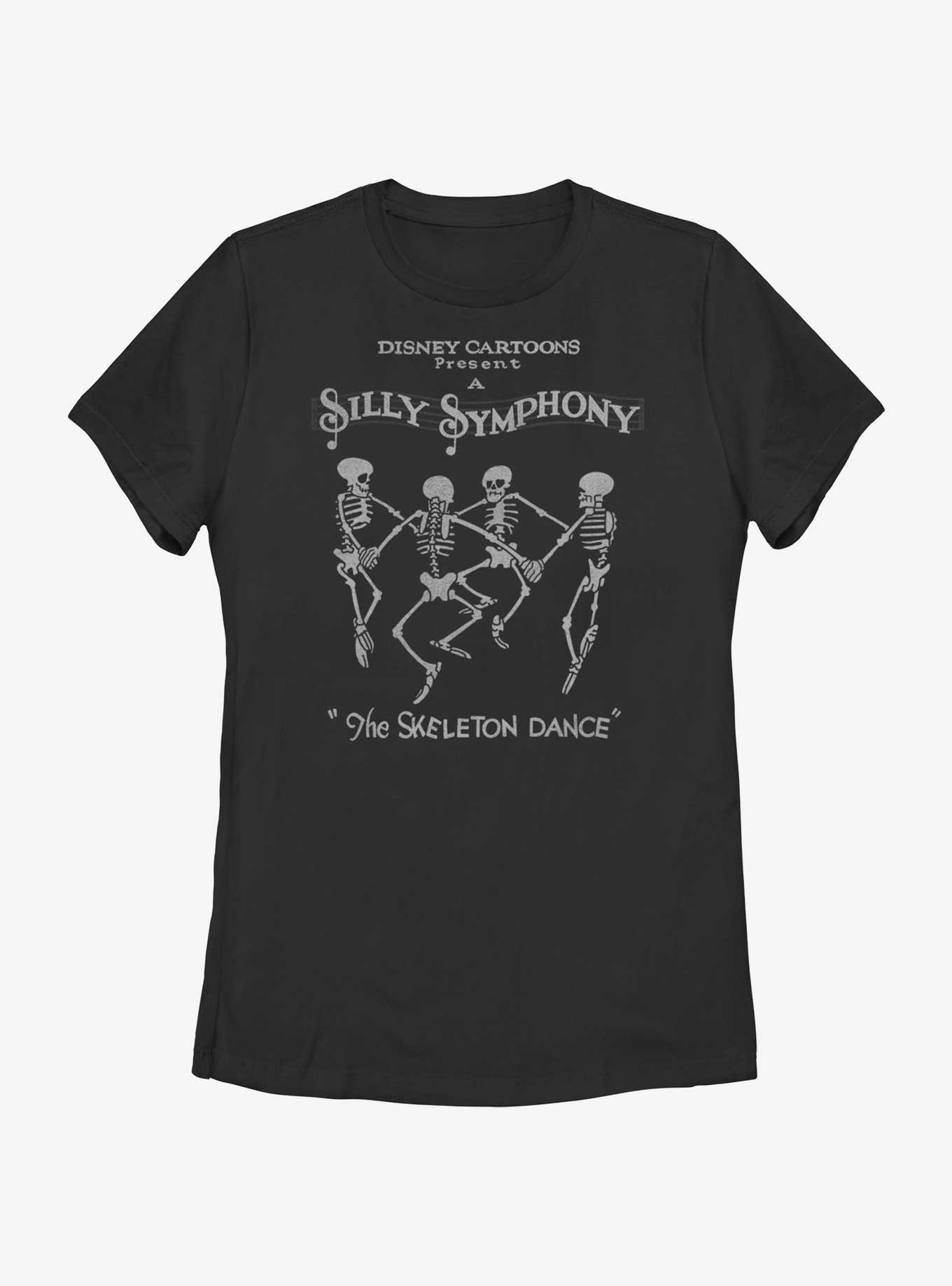 Disney Silly Symphony Skeleton Dance Womens T-Shirt, BLACK, hi-res