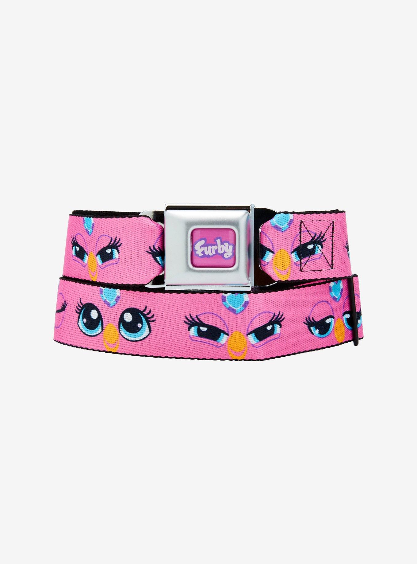 Pink Furby Eyes Seatbelt Belt, , hi-res