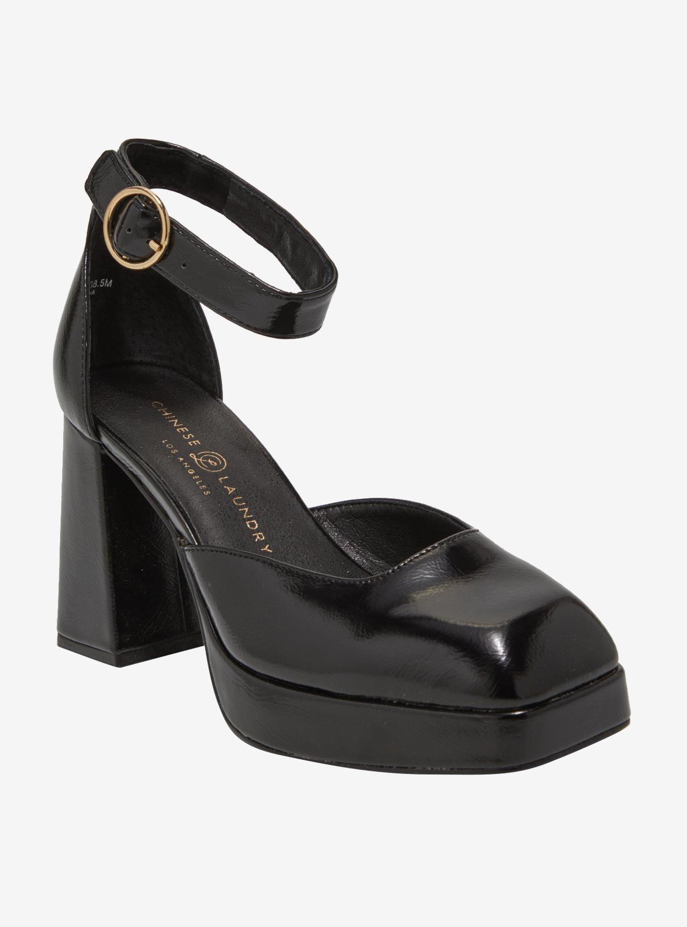Chinese Laundry Black Oaklen Chunky Heels Hot Topic