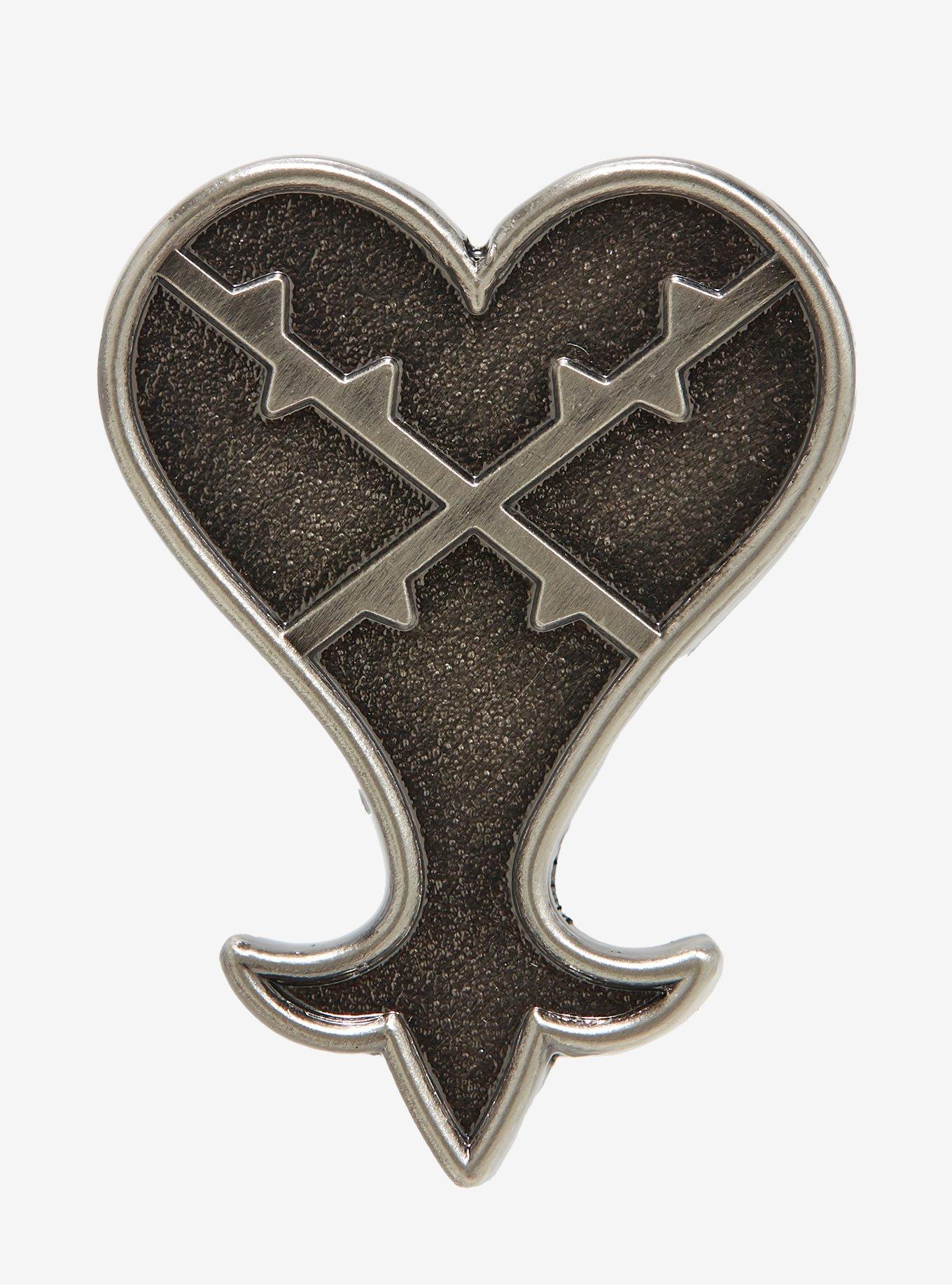 Disney Kingdom Hearts Heartless Logo Enamel Pin, , hi-res