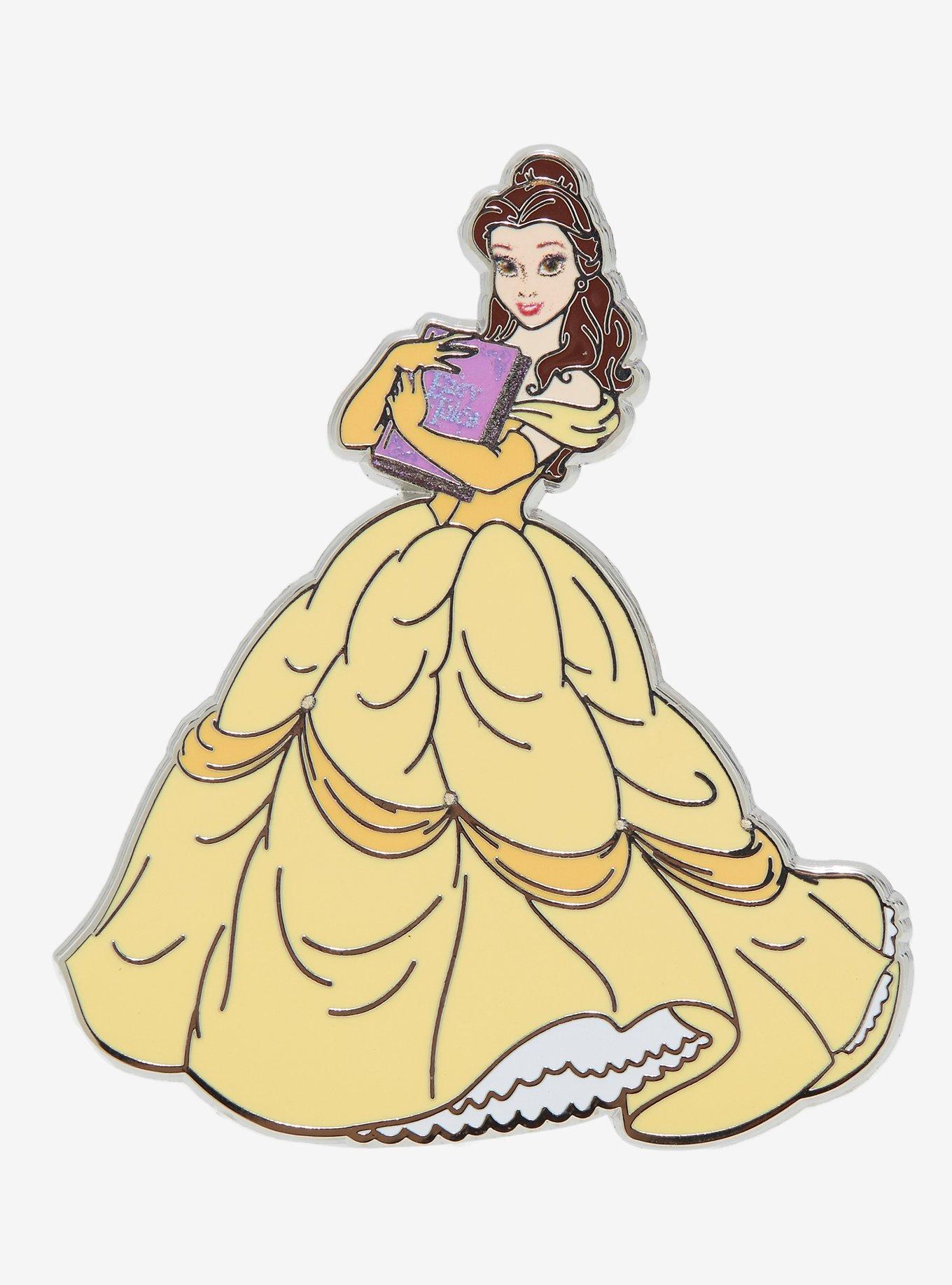 Disney Beauty And The Beast Belle & Book Enamel Pin, , hi-res