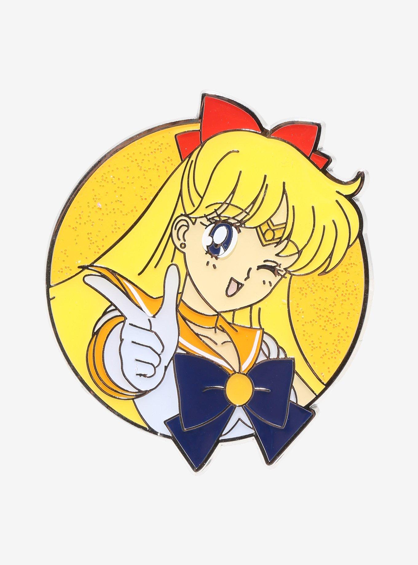 Pretty Guardian Sailor Moon Sailor Venus Glitter Enamel Pin, , hi-res